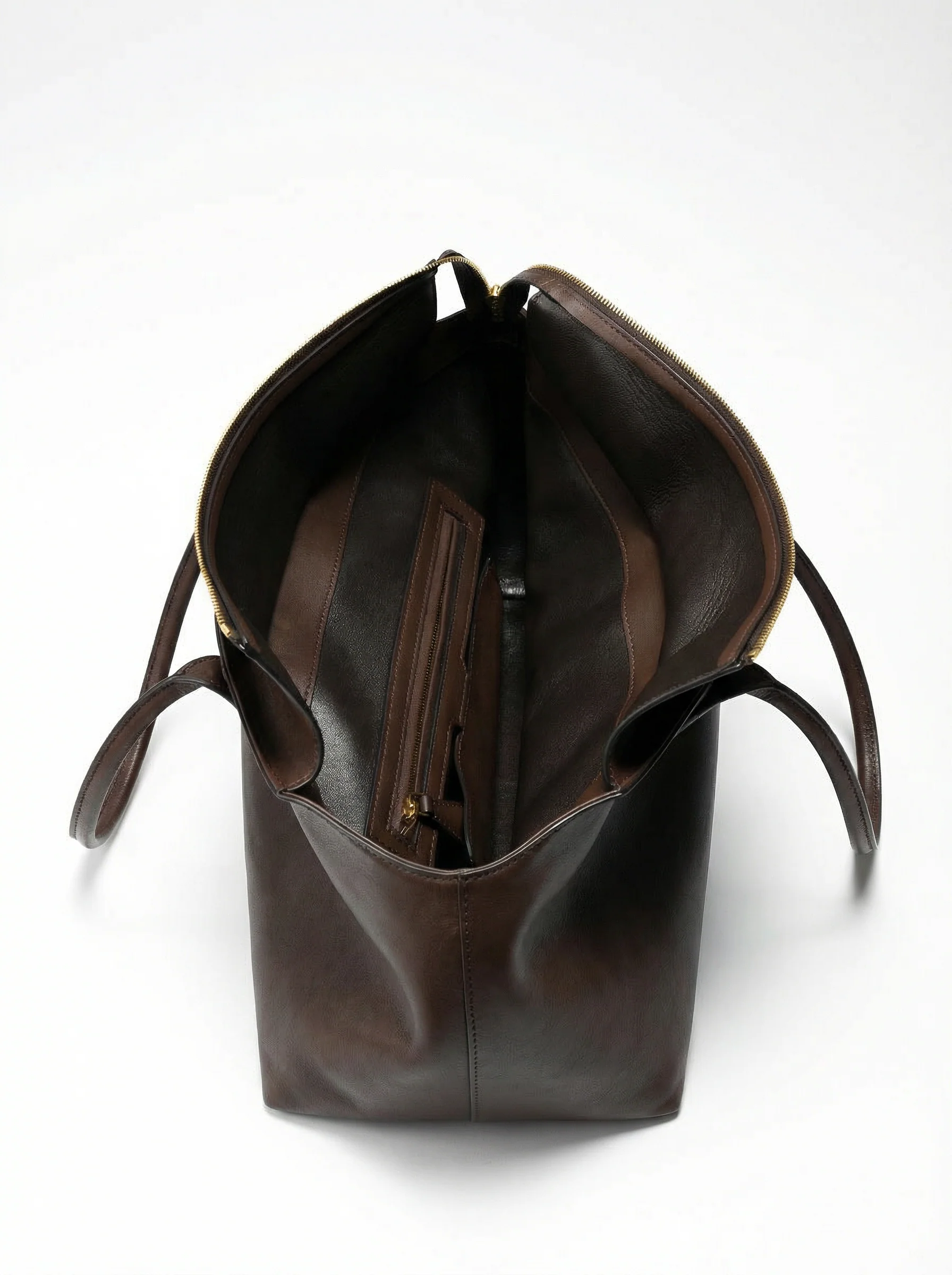 Leather Shoulder Tote - Image 3