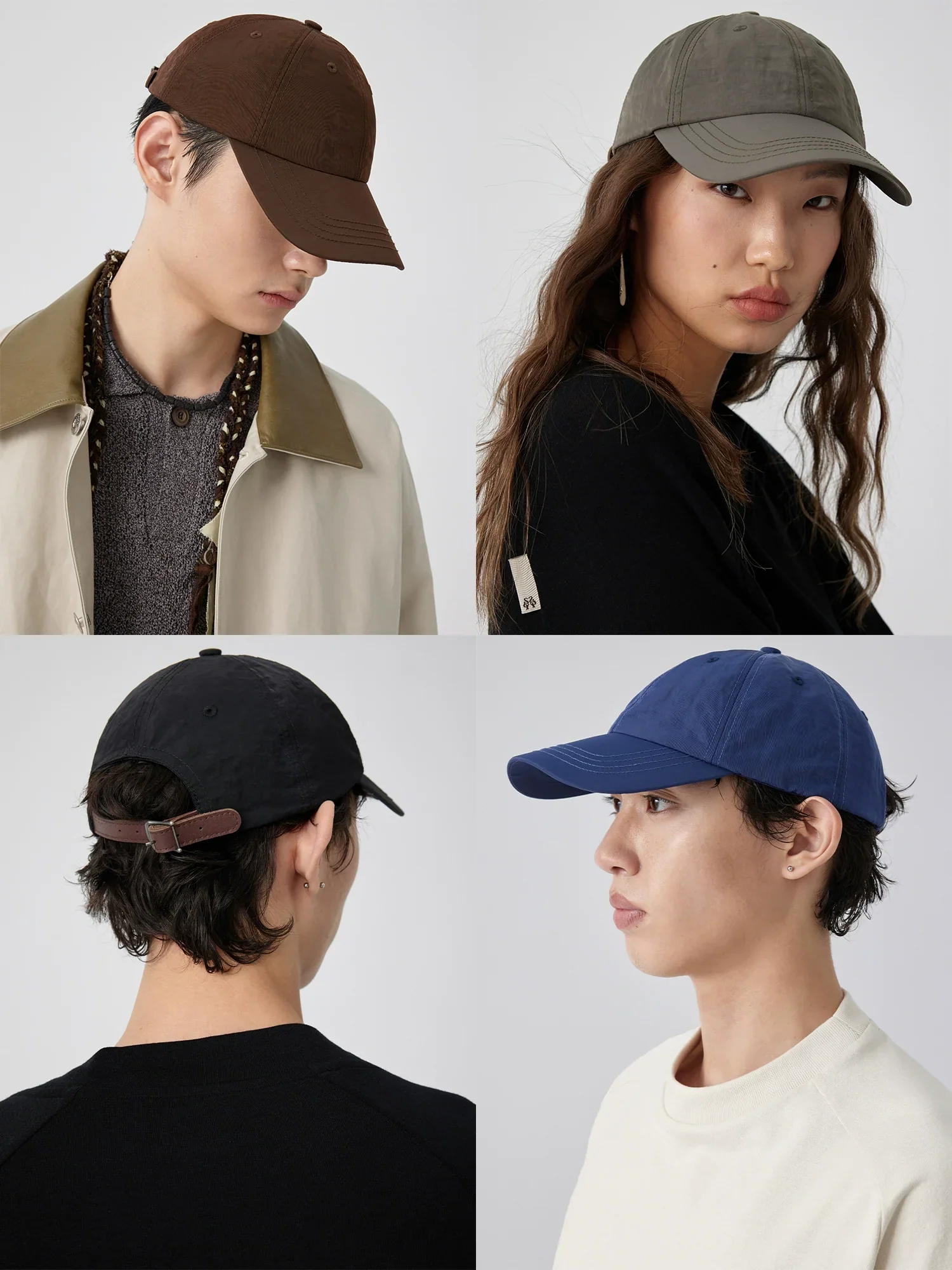 Leather-Strap Nylon Cap