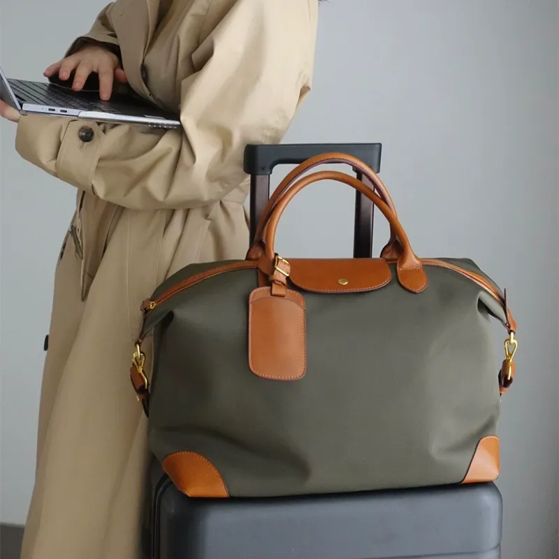Leather-Trim Weekender Bag - Image 8