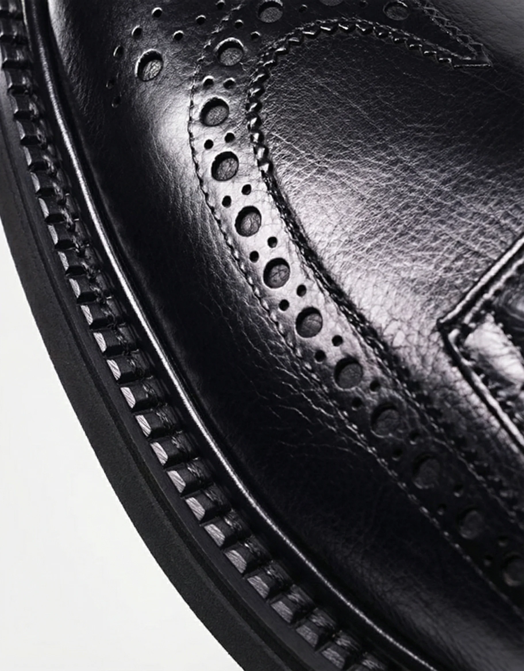 Leather Wingtip Brogue Derby - Image 5