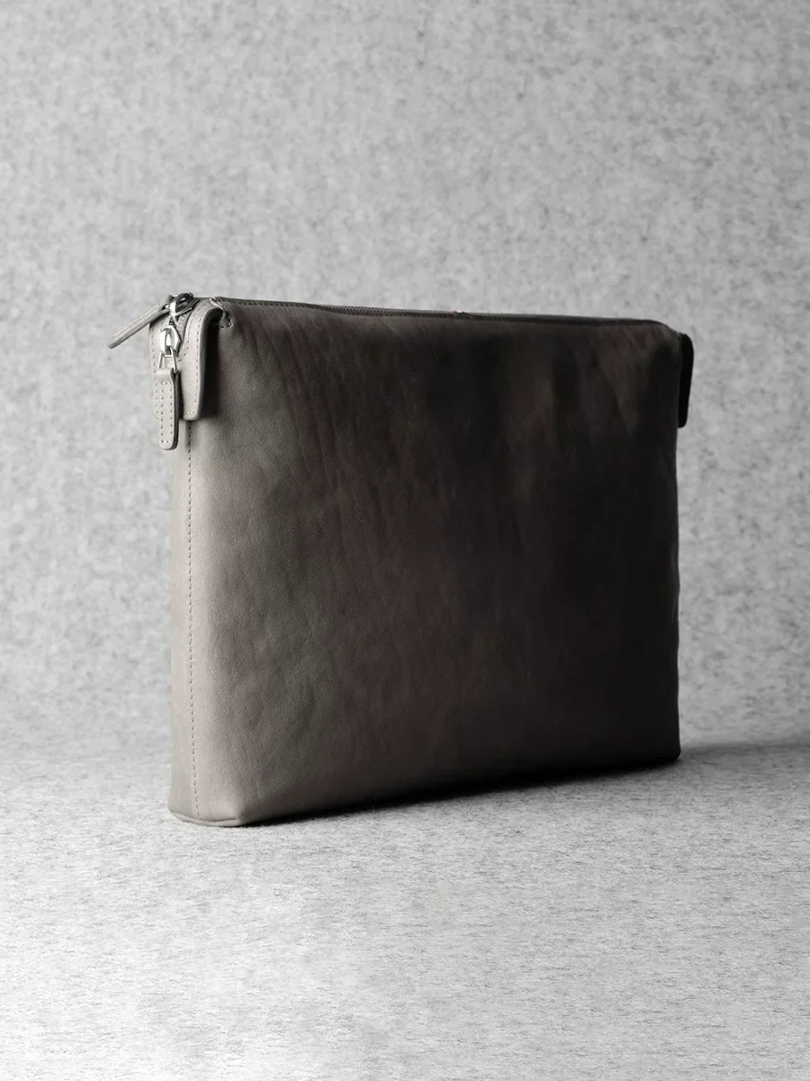 Leather Zip Document Pouch - Image 5