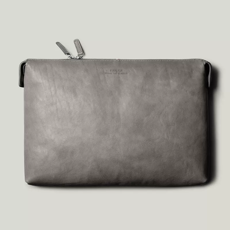 Leather Zip Document Pouch - Image 6