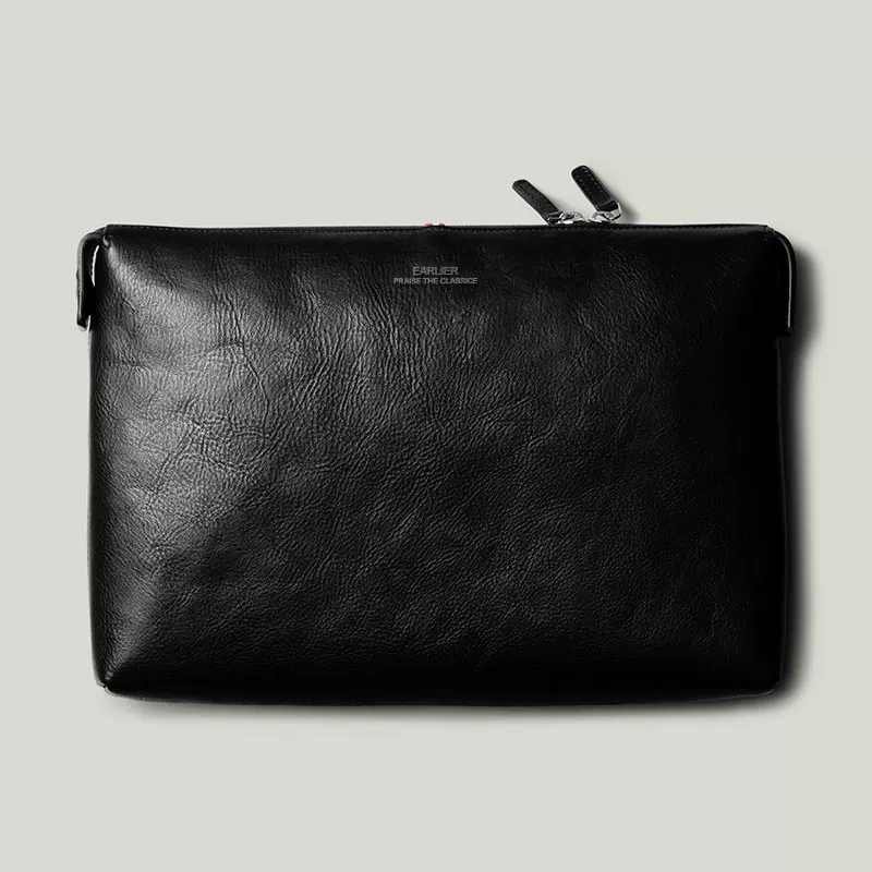 Leather Zip Document Pouch - Image 7