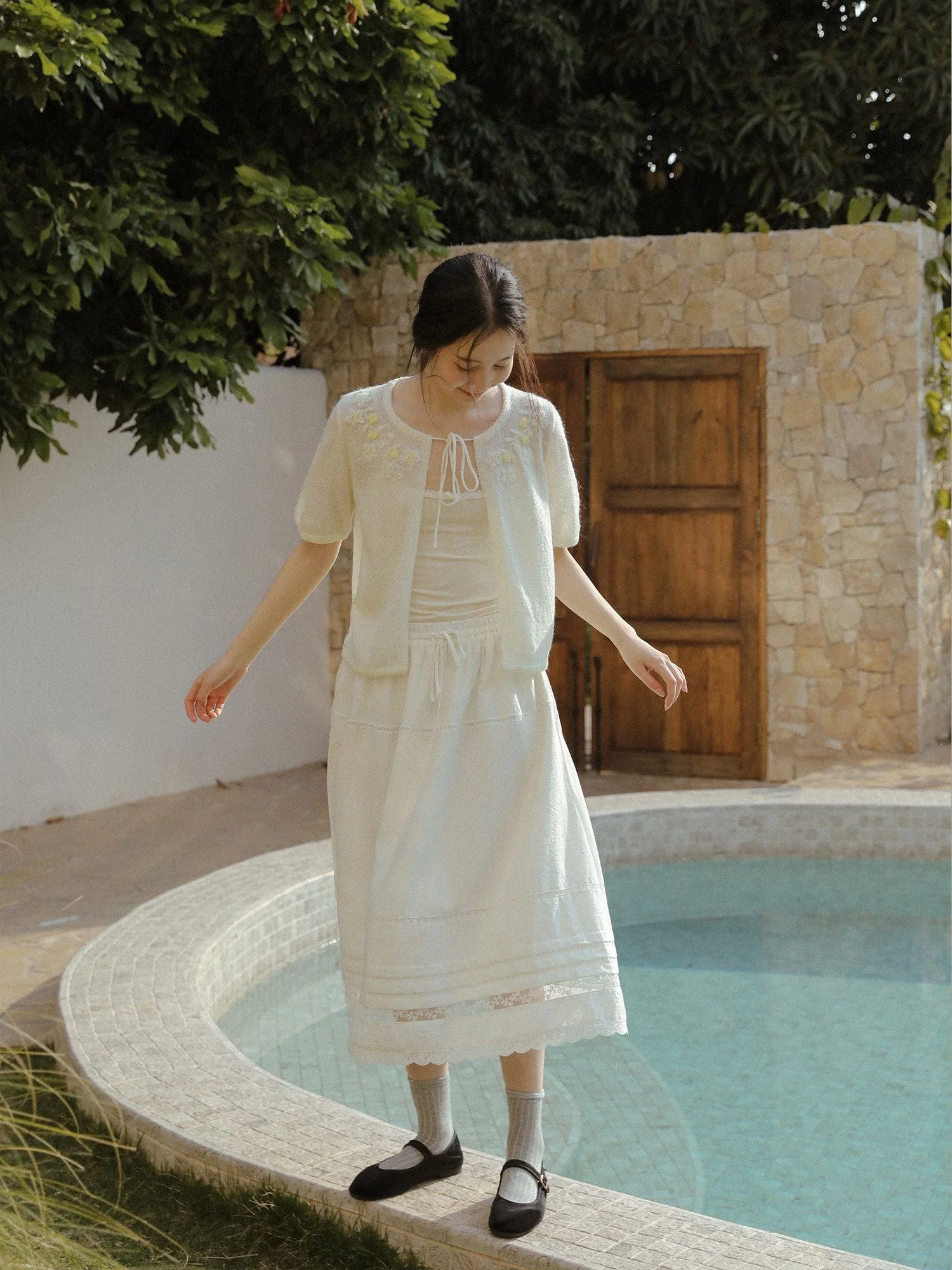 Lemon Embroidered Cardigan - Image 5
