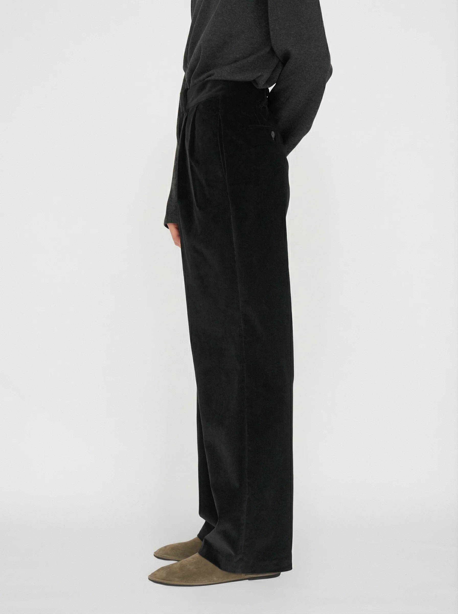 Leon Double-Pleated Corduroy Trousers - Image 2