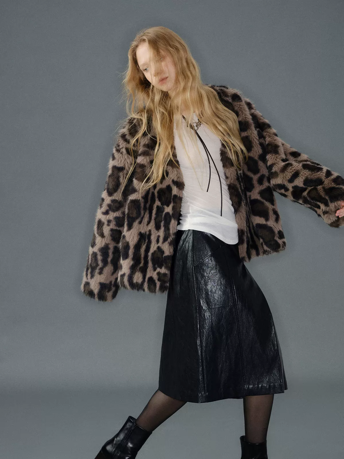 Leopard Faux-Fur Jacket
