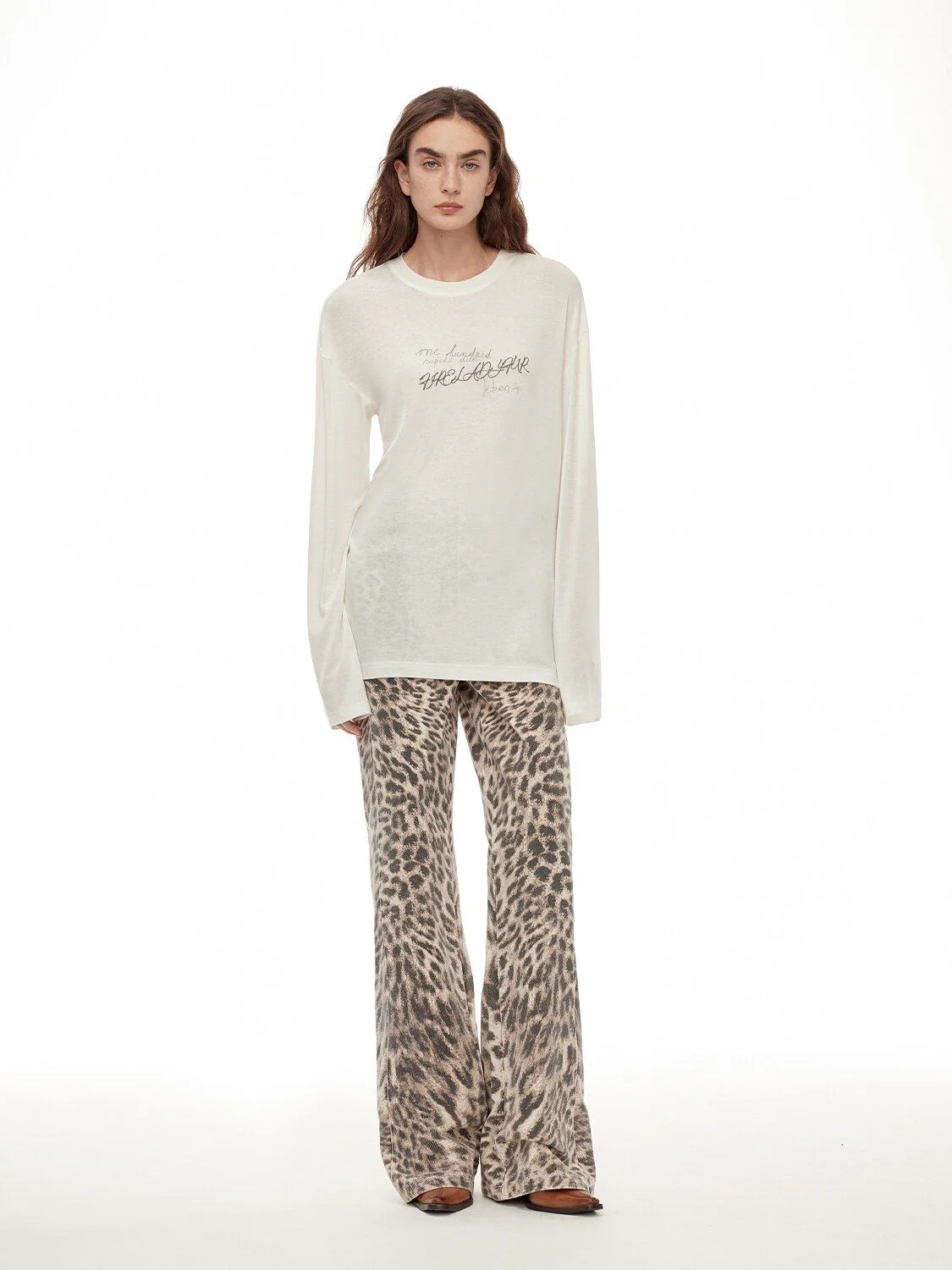 Leopard Flare Jeans - Image 2