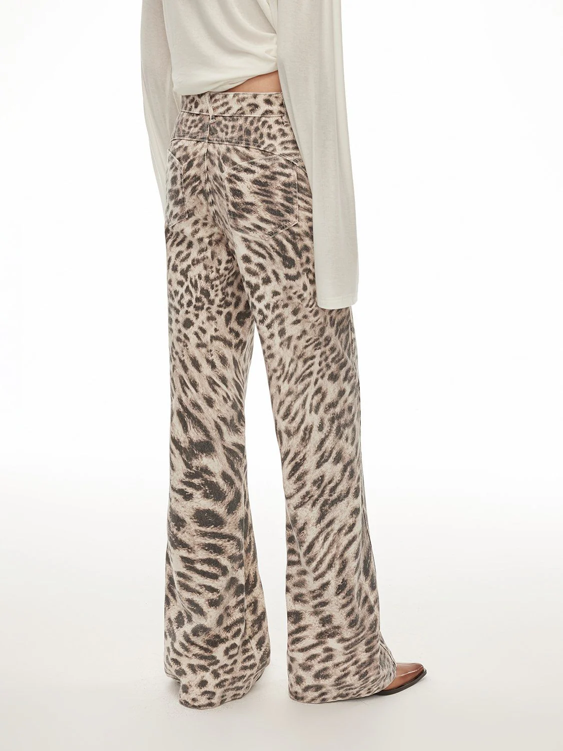 Leopard Flare Jeans - Image 3