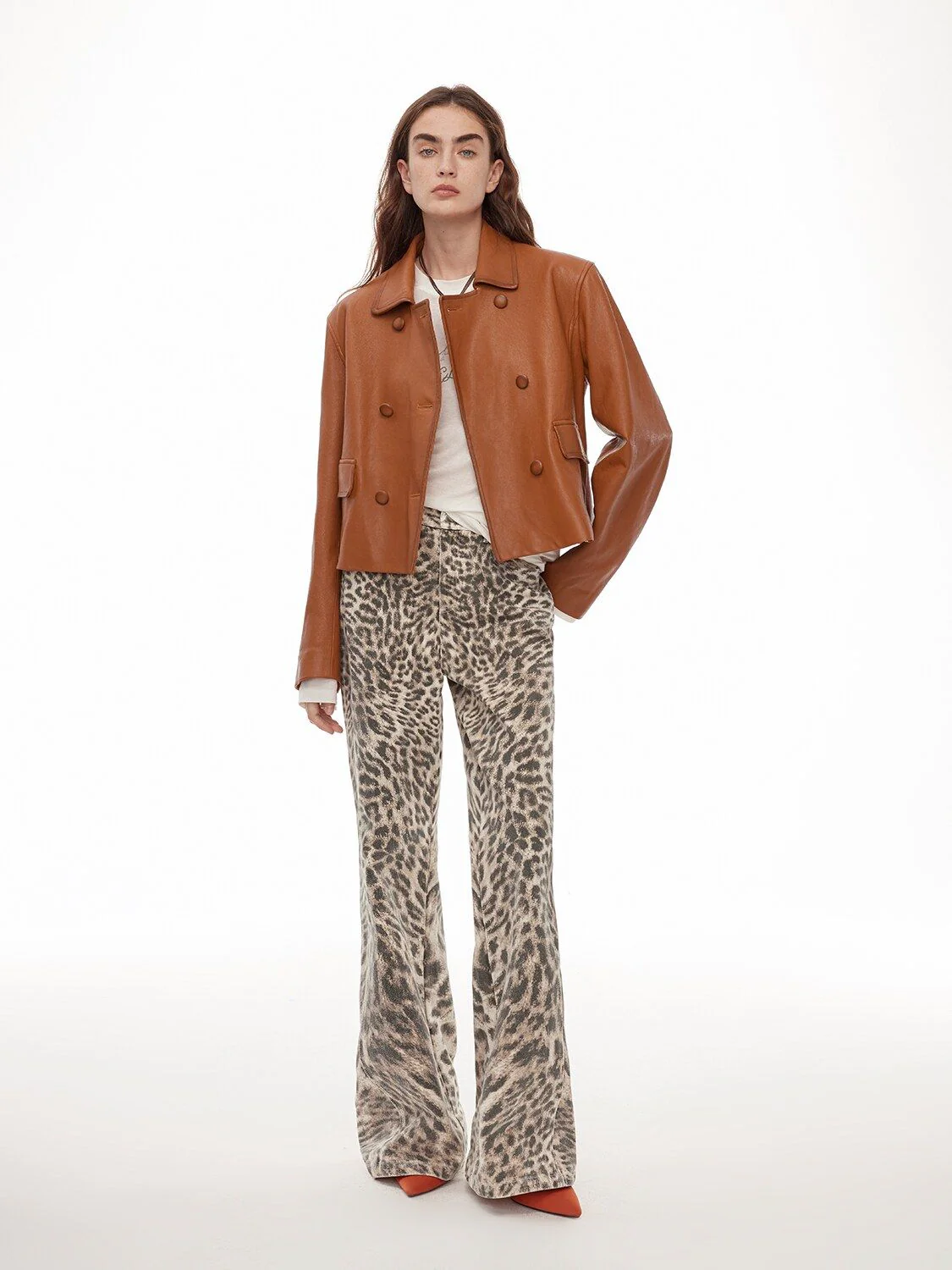 Leopard Flare Jeans - Image 4