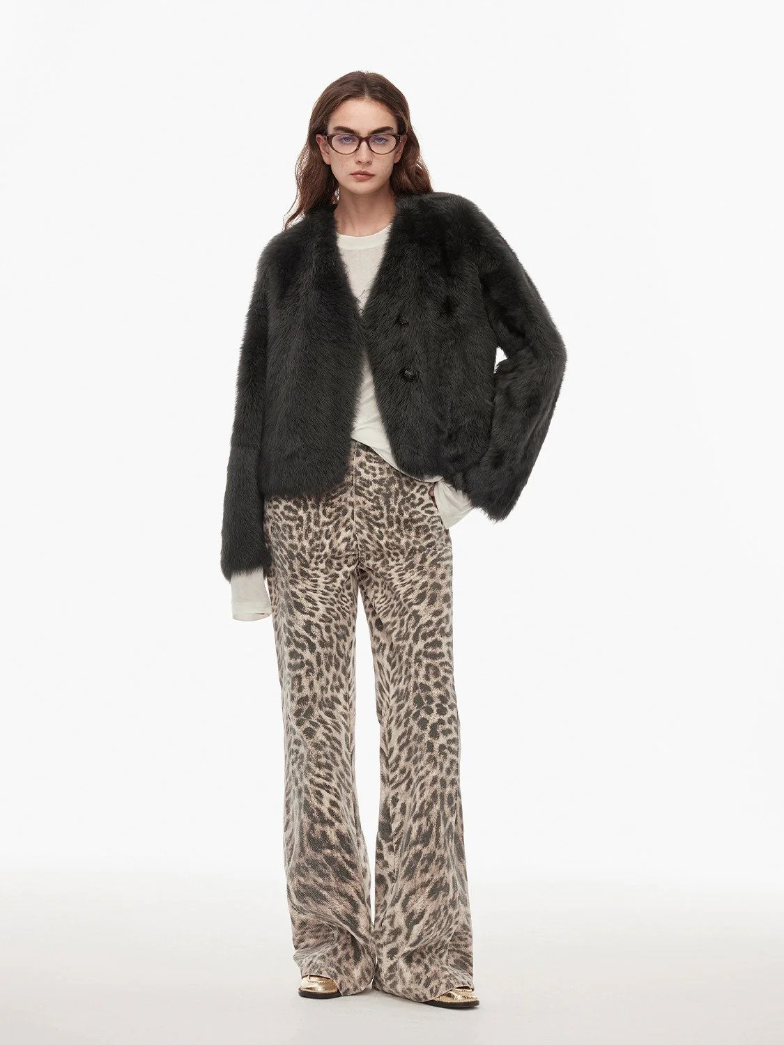 Leopard Flare Jeans - Image 5