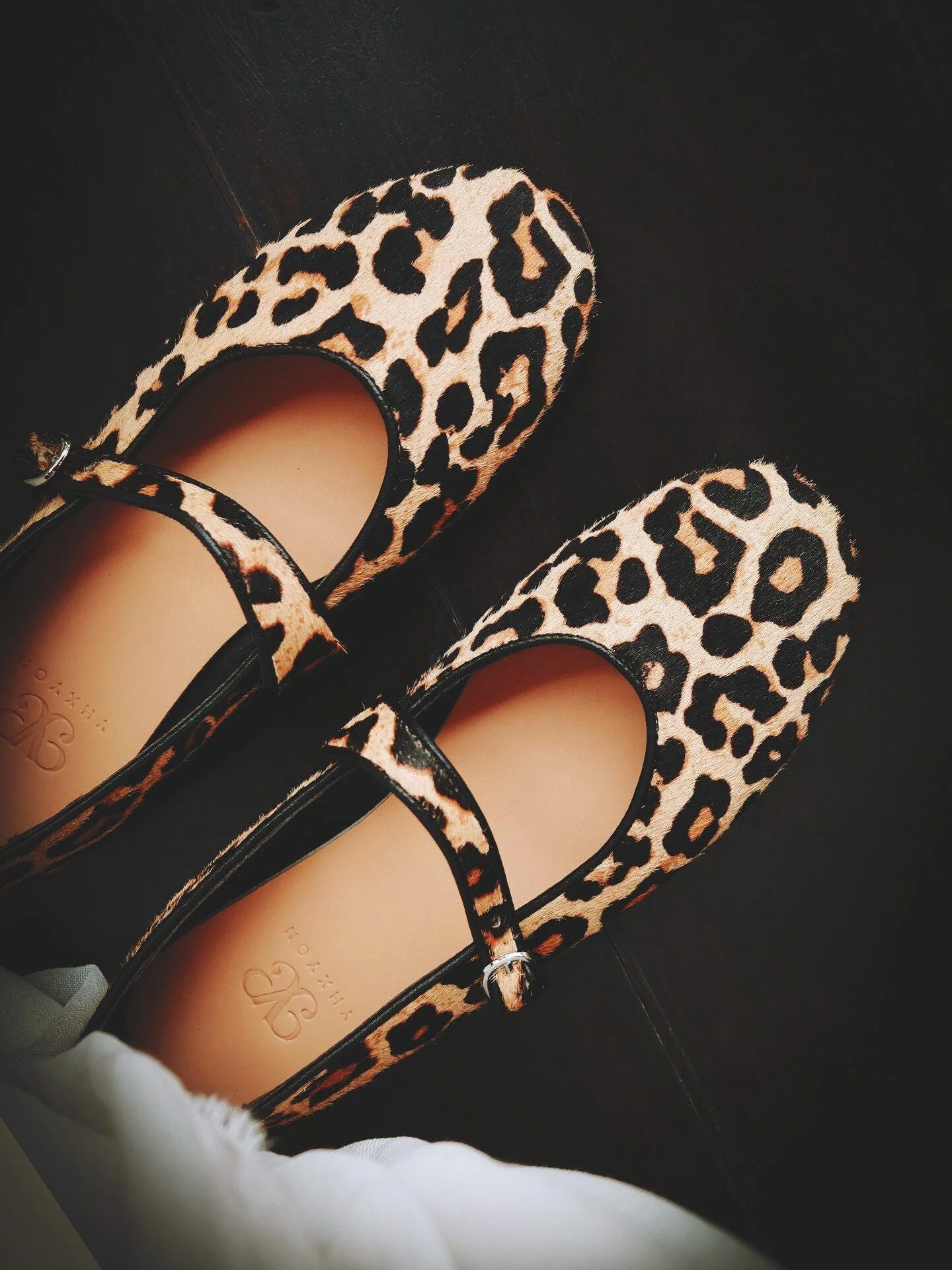 Leopard Mary Jane Flats