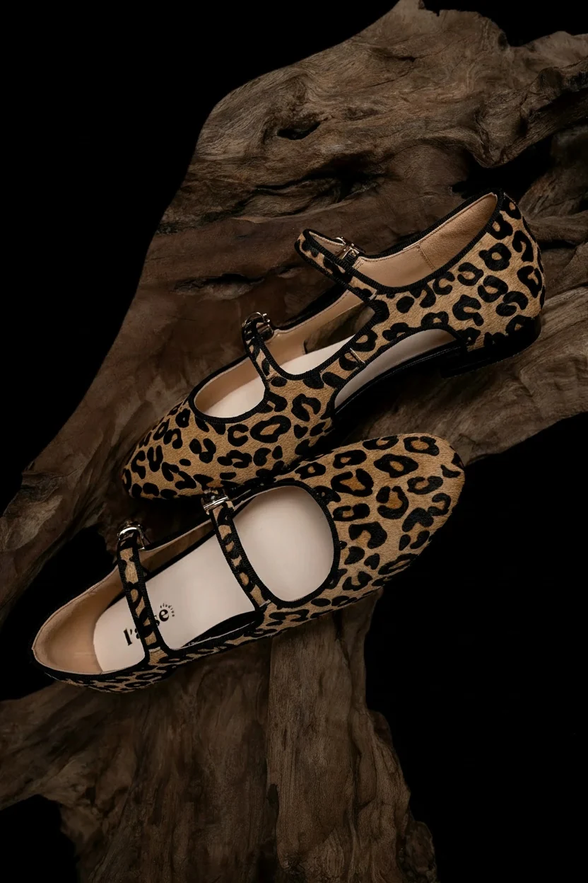 Leopard-Print Mary Jane Flats - Image 5