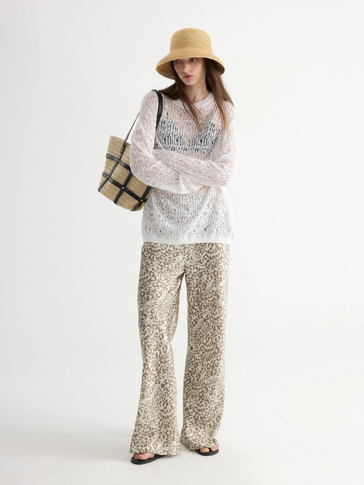 Leopard Wide-Leg Pants - Image 2