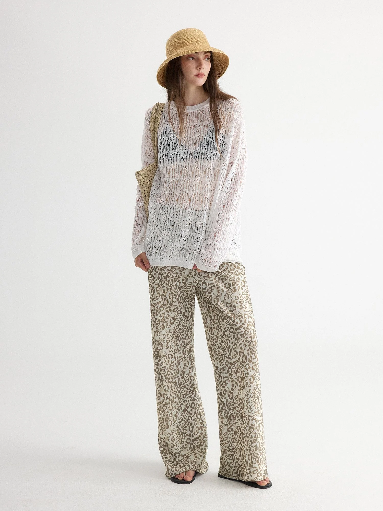 Leopard Wide-Leg Pants - Image 5