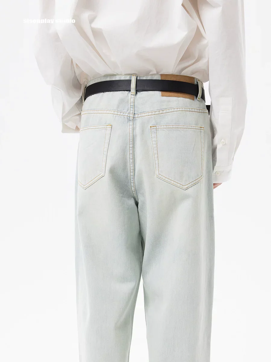 Light Blue Cropped Wide-Leg Jeans - Image 4