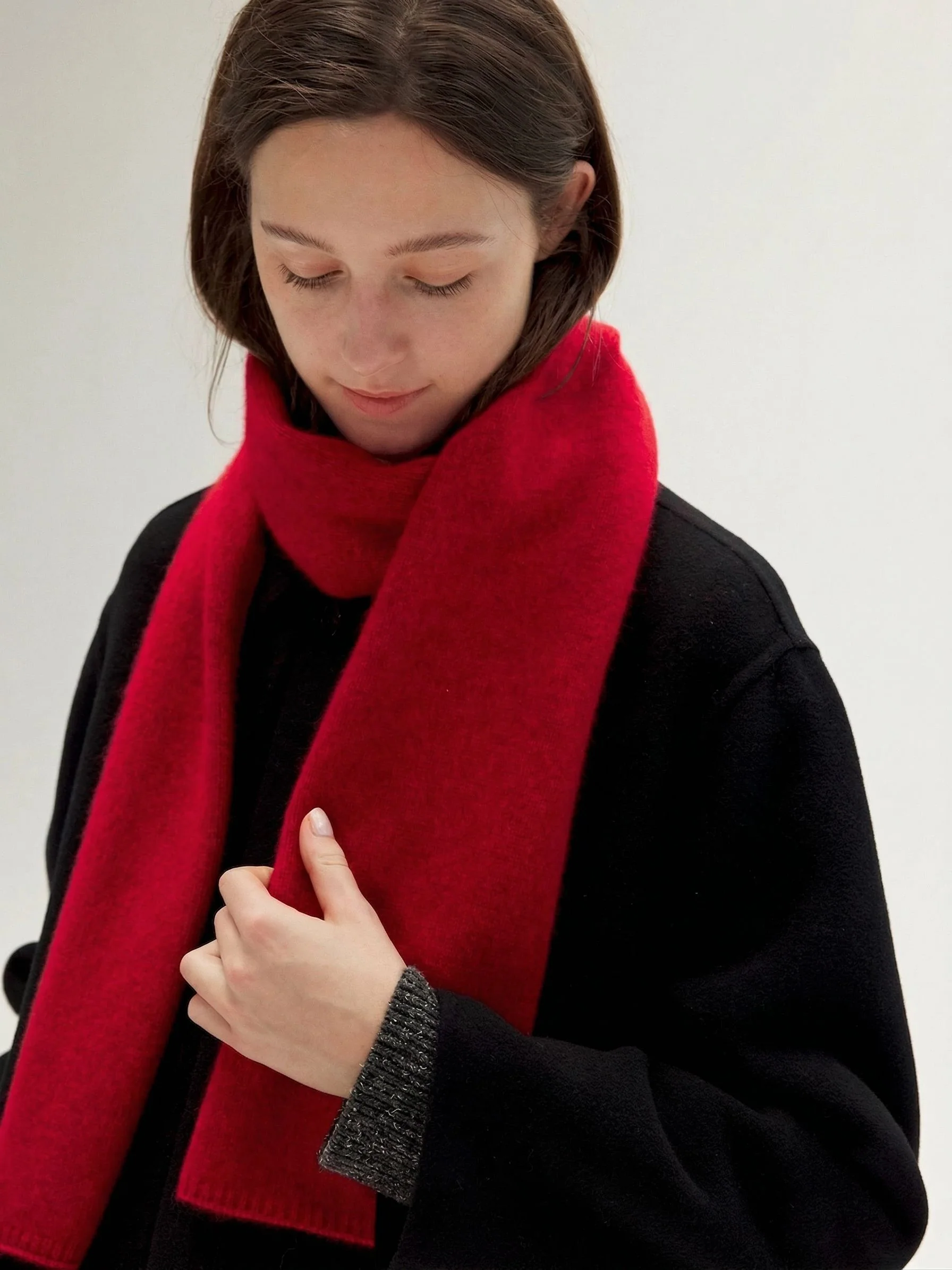 Light Blue Knit Scarf - Image 4