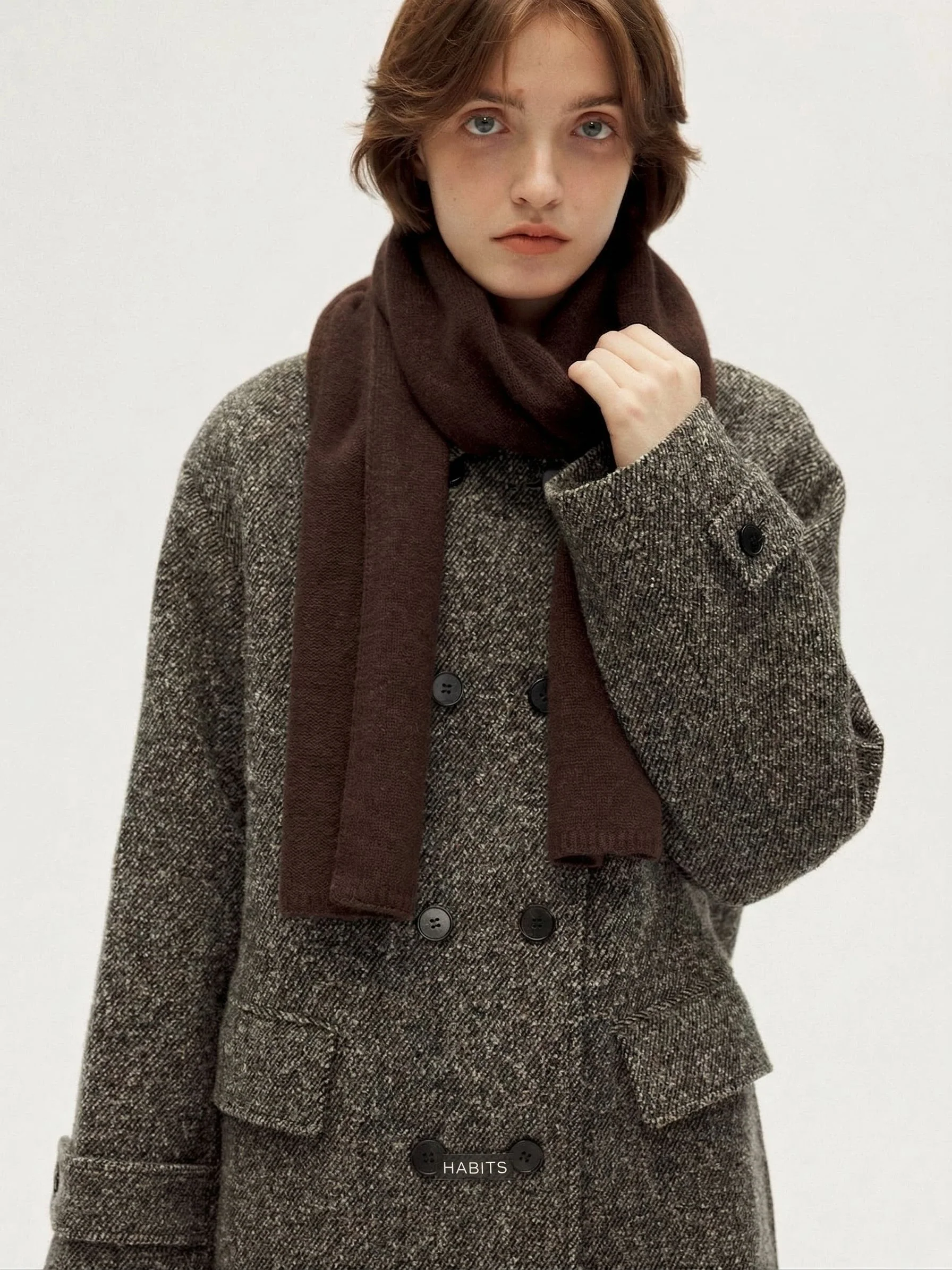 Light Blue Knit Scarf - Image 5