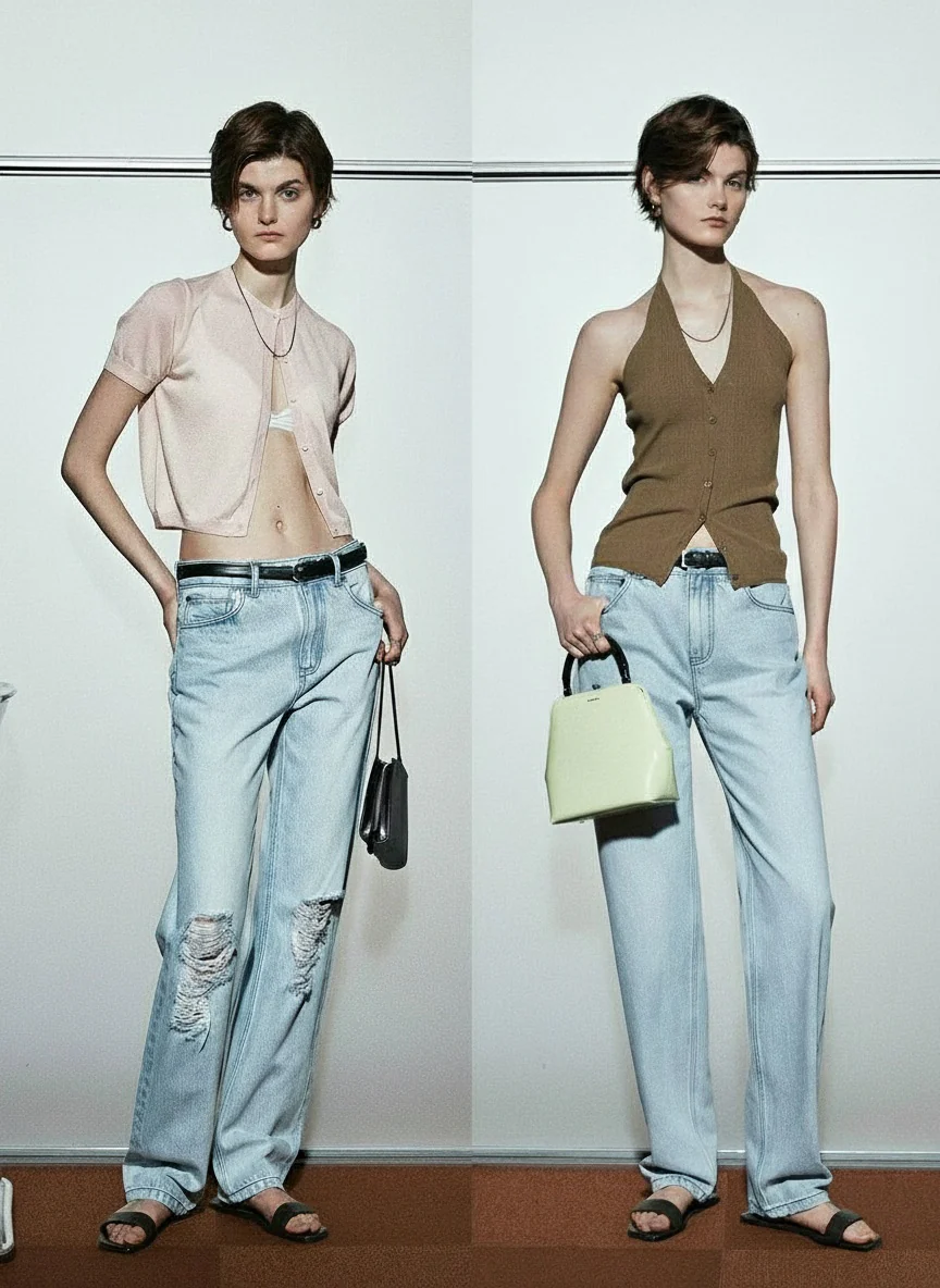Light Blue Straight Jeans