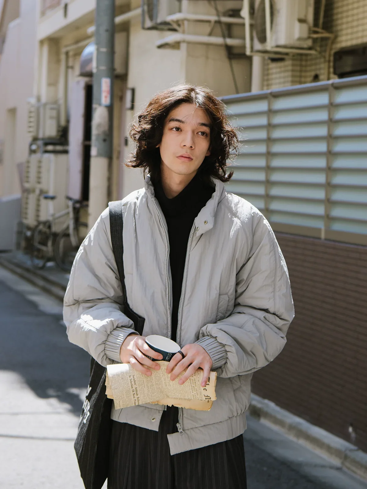Light Gray Puffer Jacket - Image 4