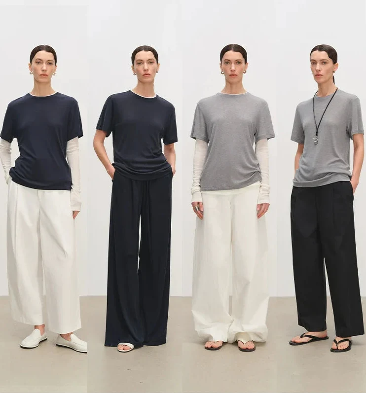 Light Nude Round-Neck Tee - Image 4