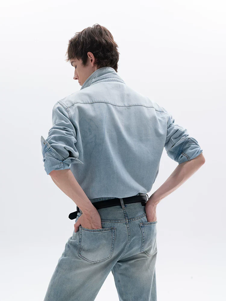 Light-Wash Denim Shirt - Image 4