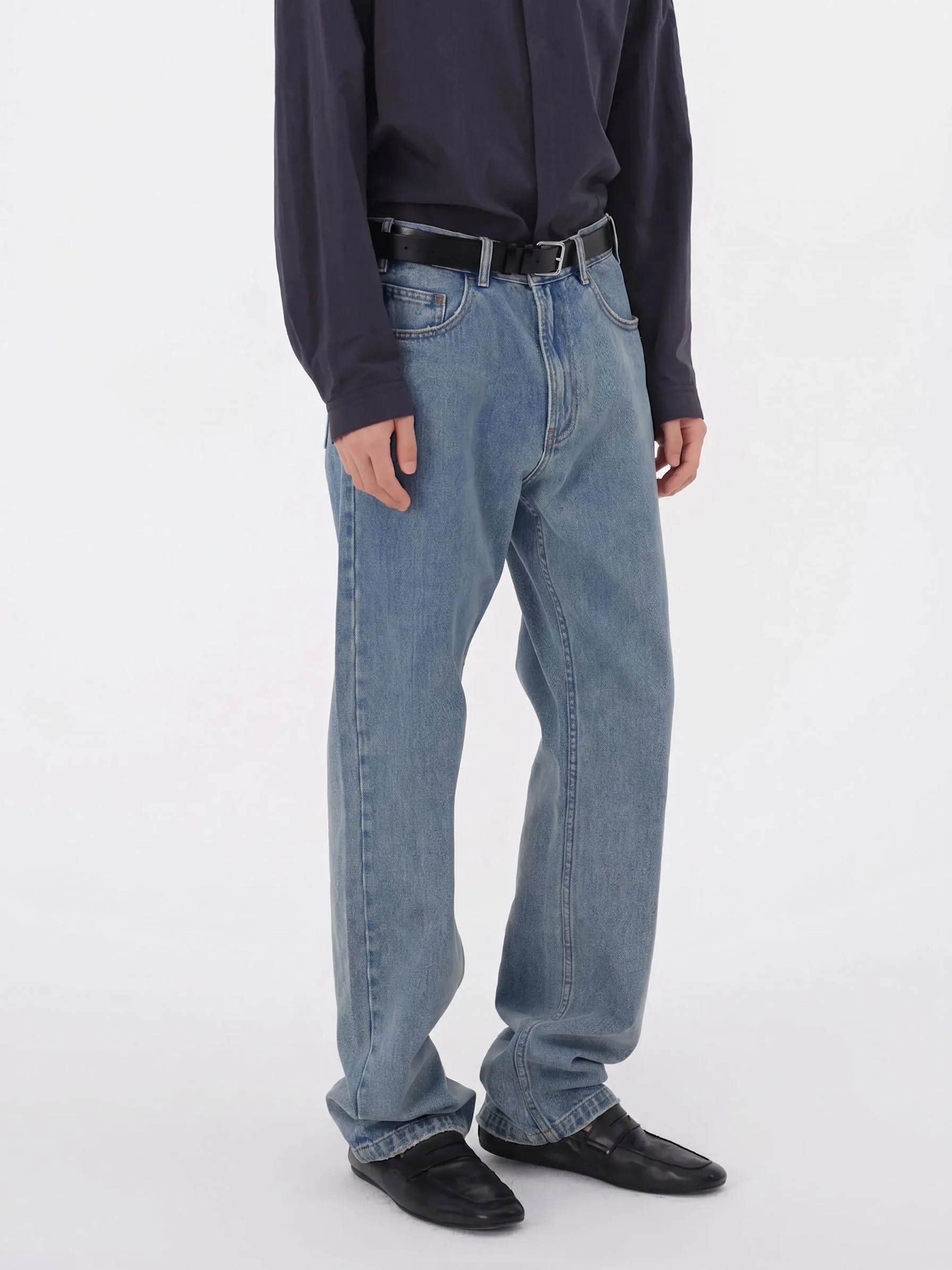 Light Wash Straight Jeans