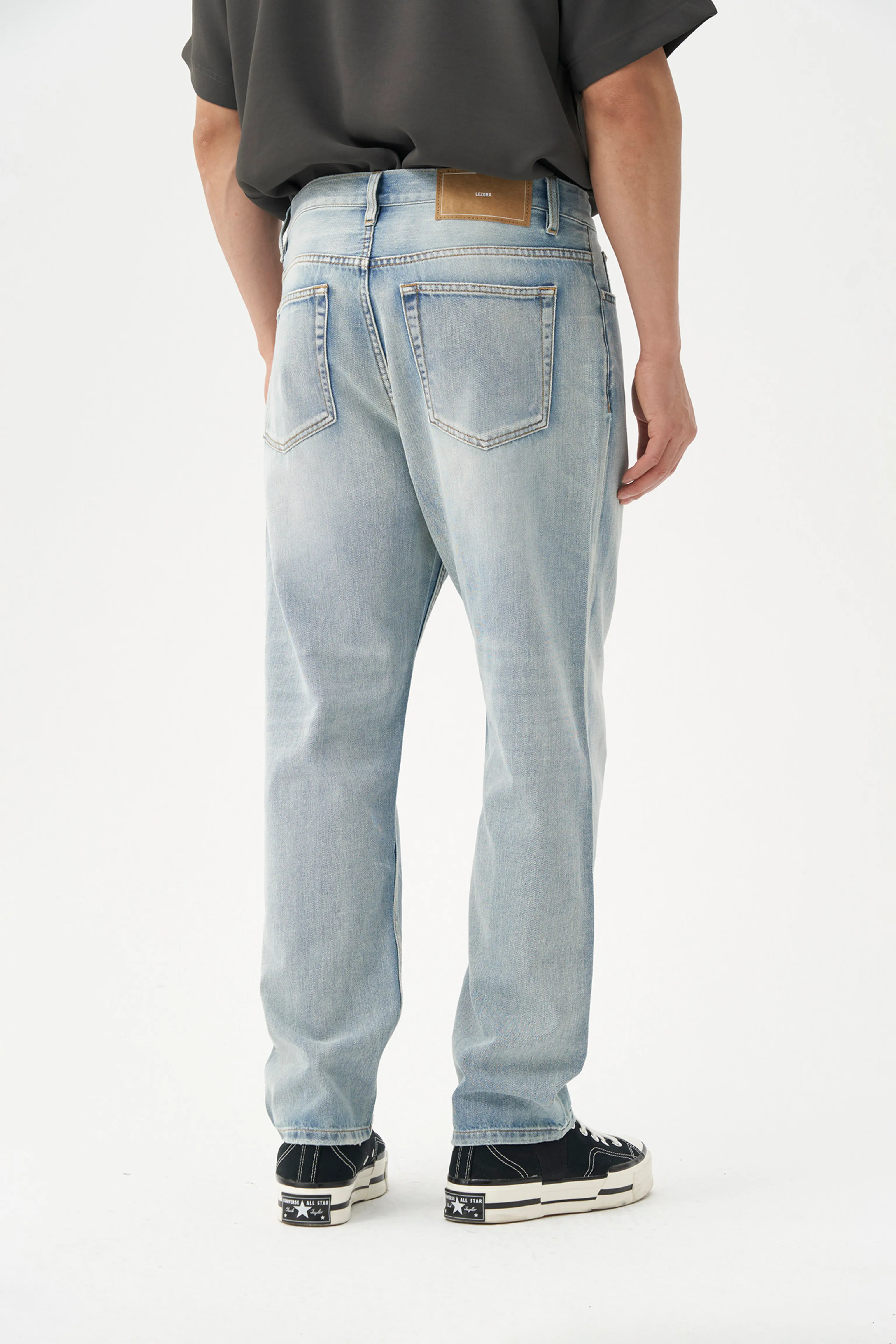 Light Wash Straight Jeans - Image 4