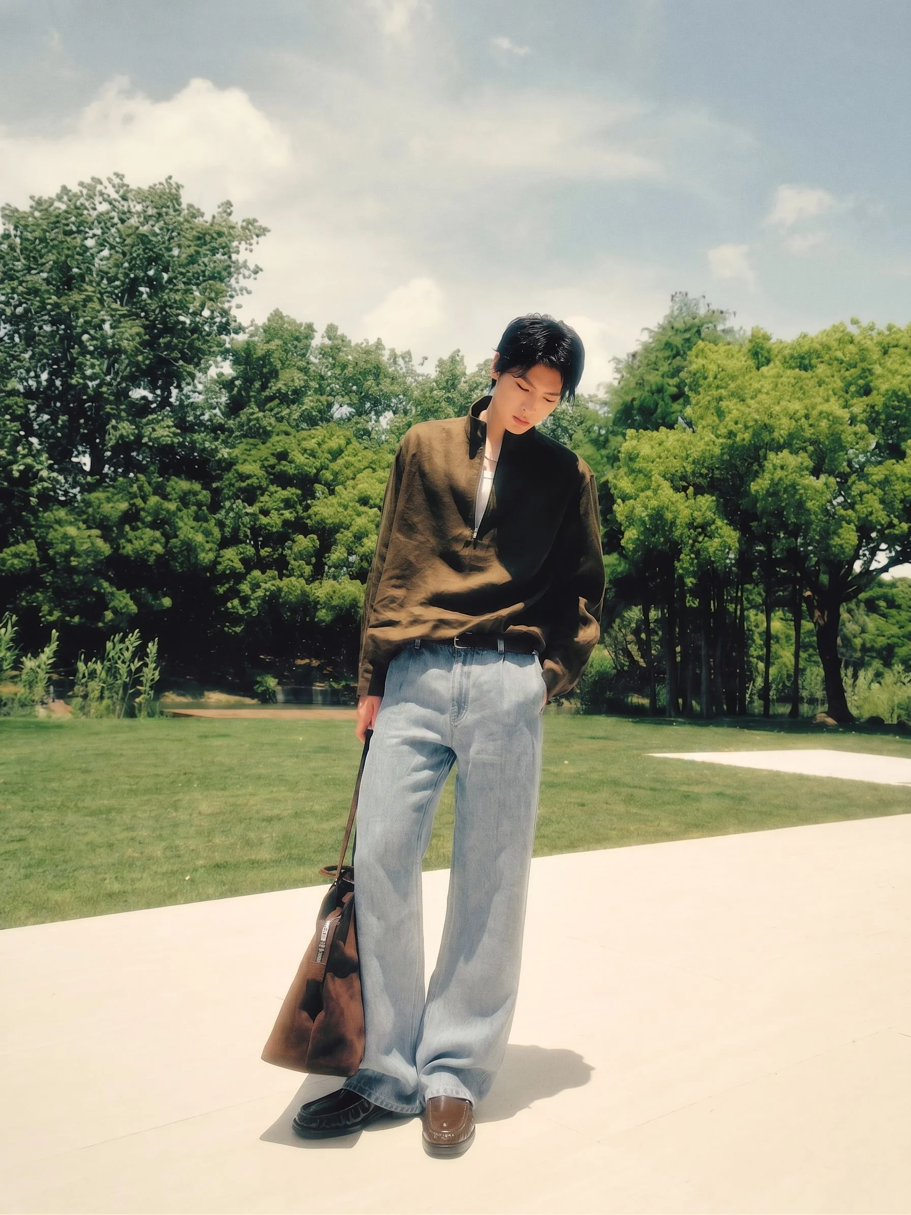 Light Wash Wide Jeans - Image 4