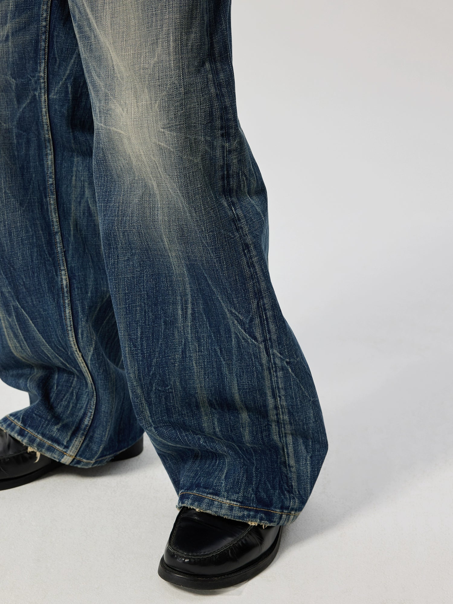 Lightning Wash Wide-Leg Jeans - Image 4