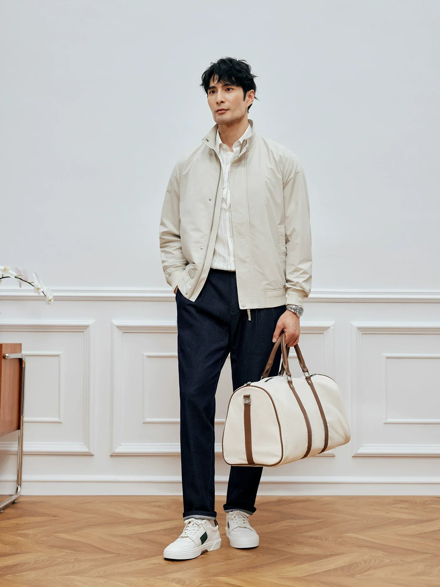 Lightweight Stand-Collar Zip Jacket