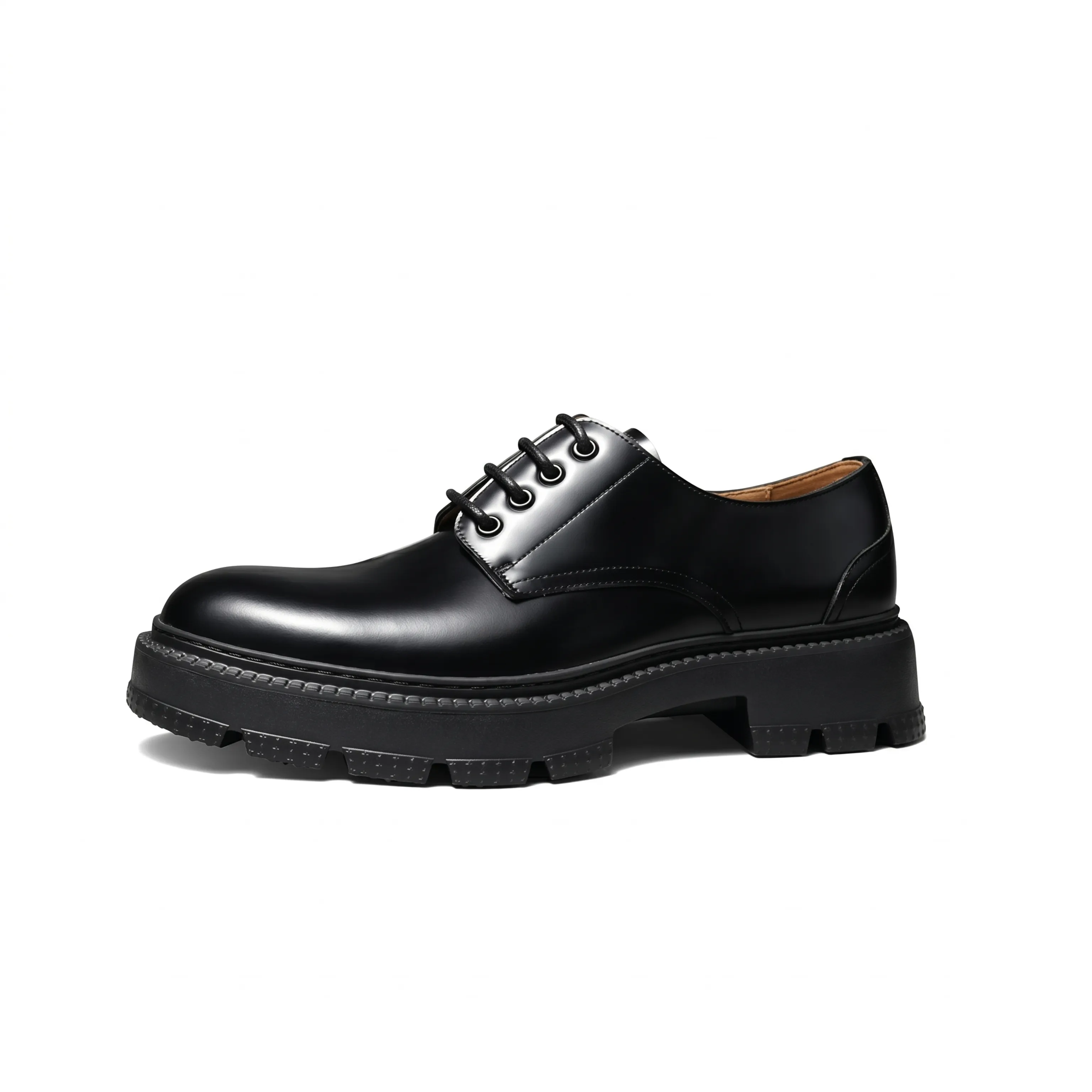 Lightweight Top-Grain Calf Leather Lug Derby - Image 2