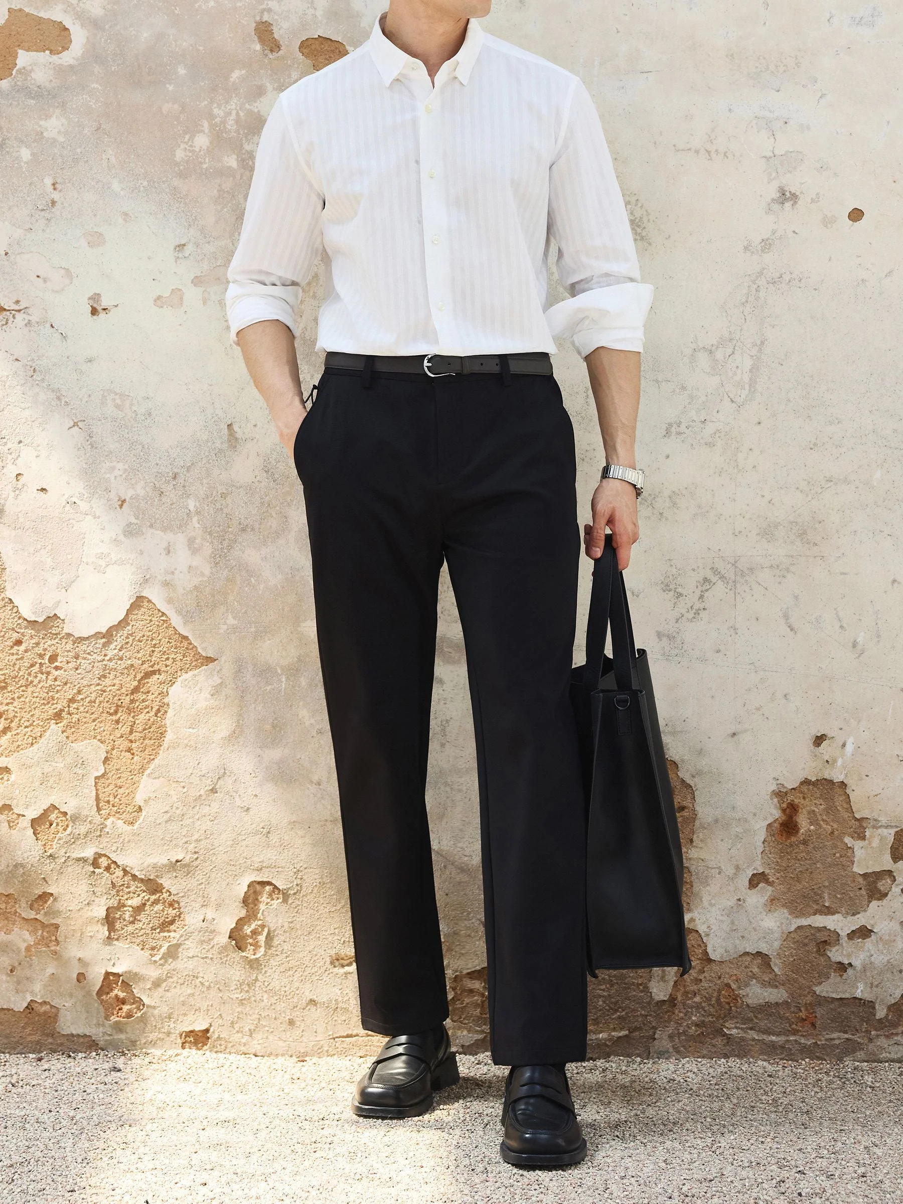 Lined Zipper Trousers - Image 2