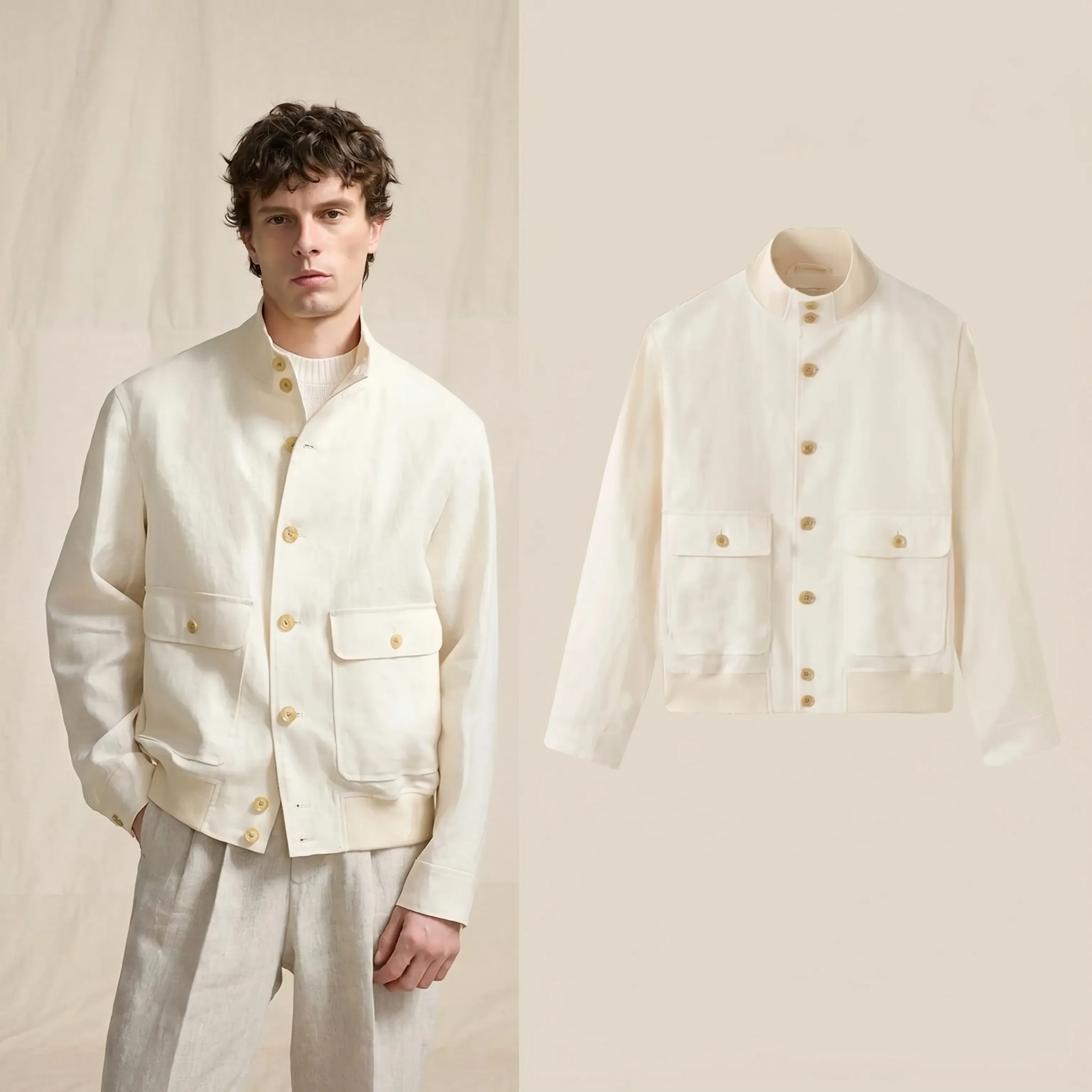 Linen A1 Jacket - Image 5