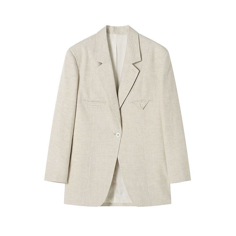 Linen Blazer Skirt Set - Image 6