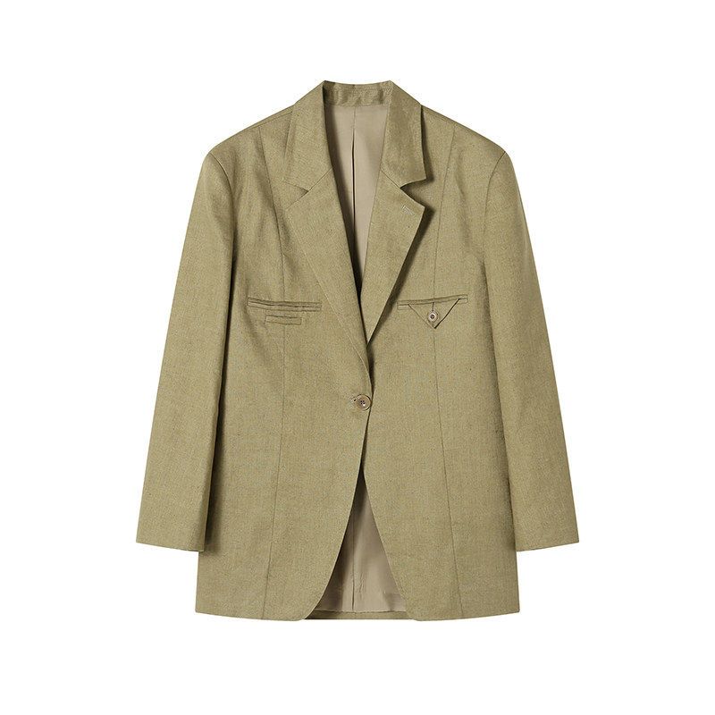 Linen Blazer Skirt Set - Image 8