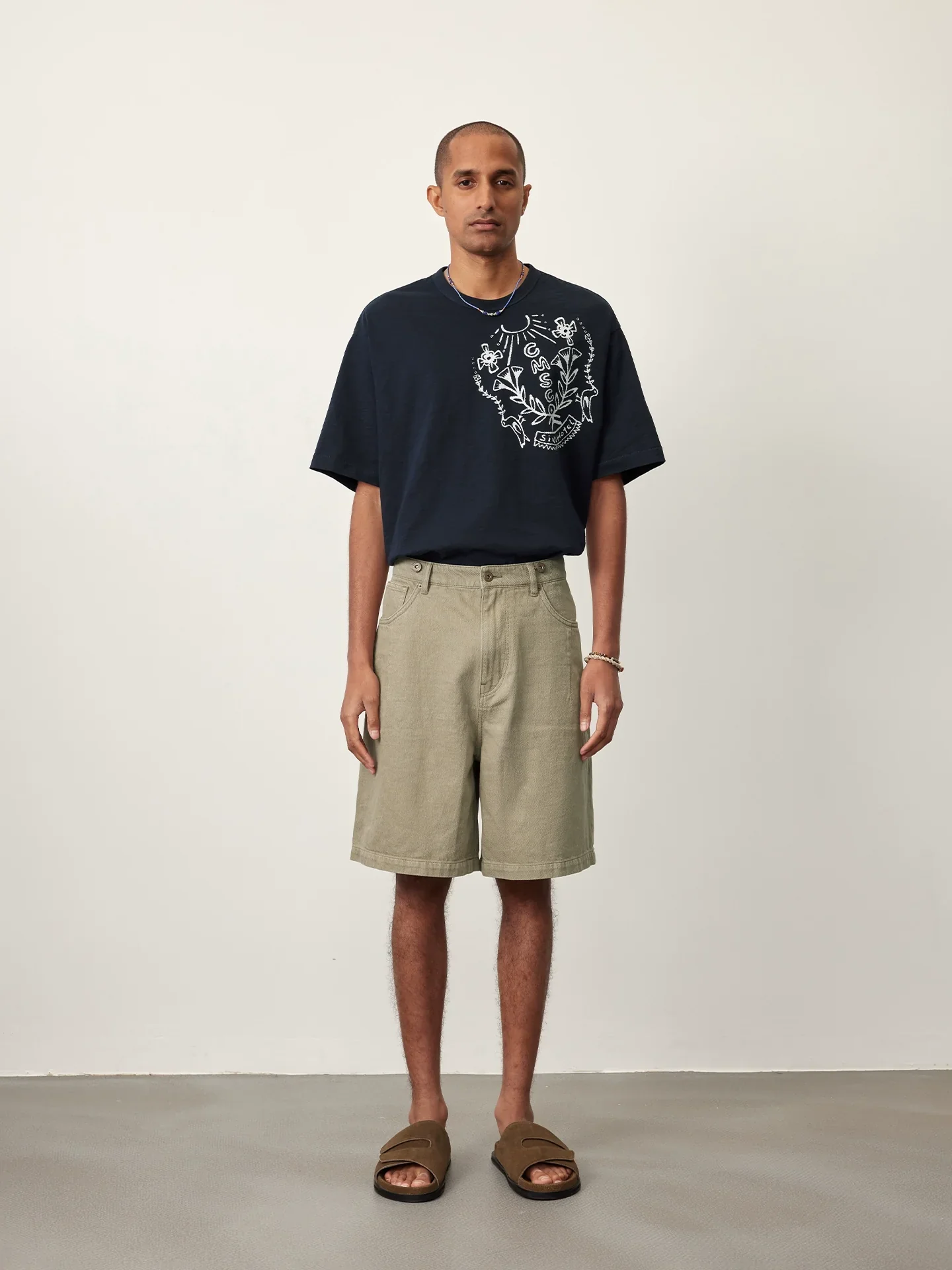 Linen-Blend Denim Bermuda Shorts - Image 2