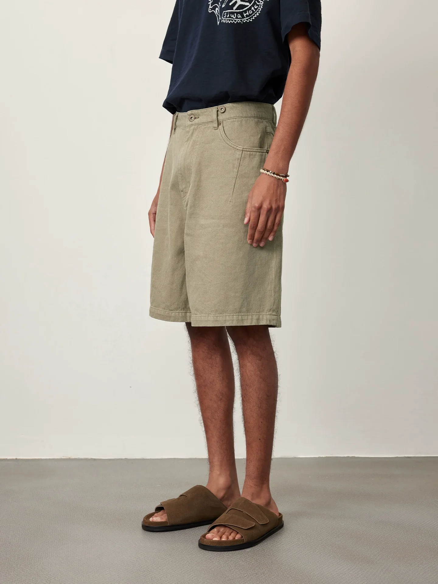 Linen-Blend Denim Bermuda Shorts - Image 3