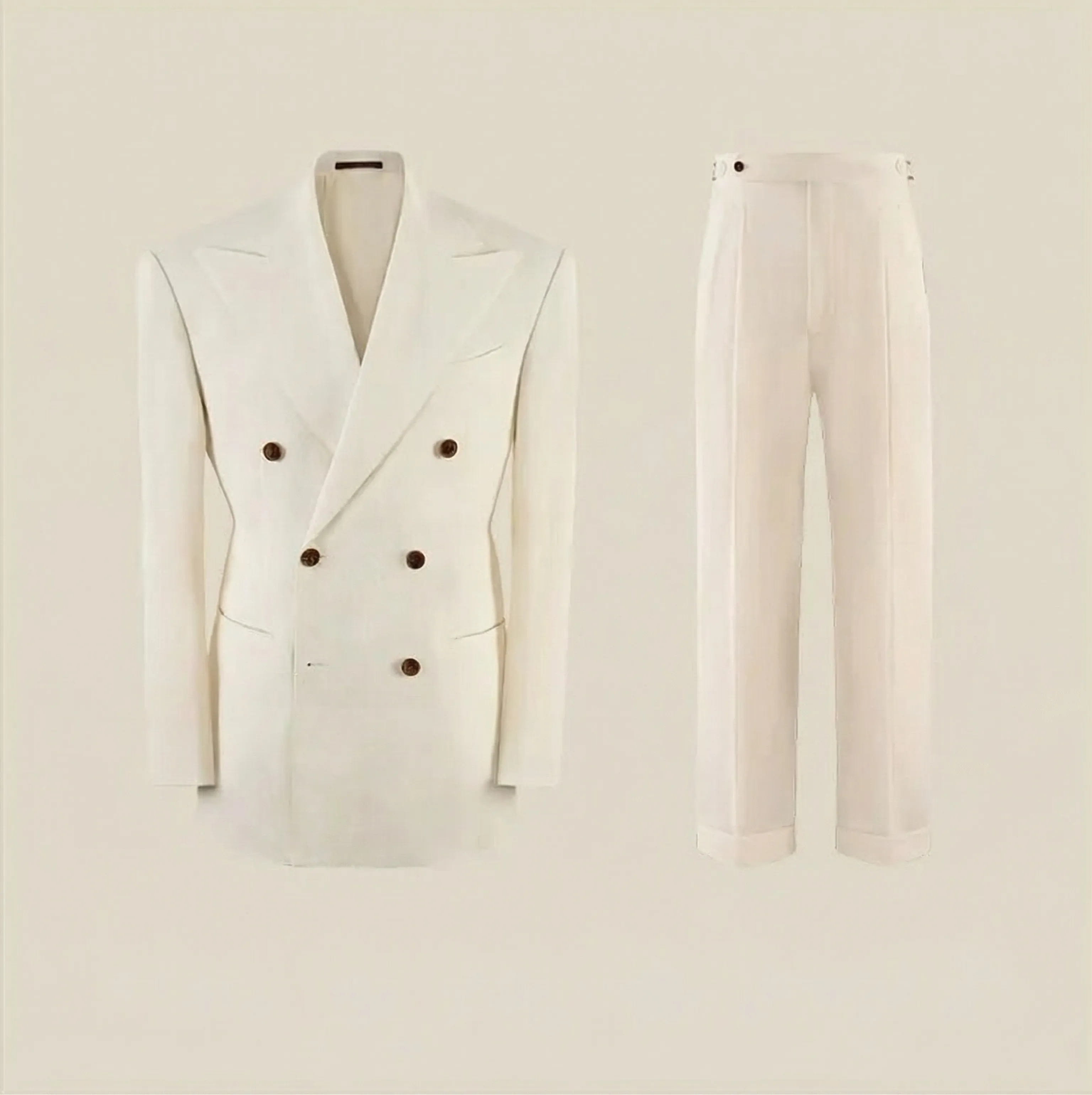 Linen-Blend Double-Breasted Suit - Image 6