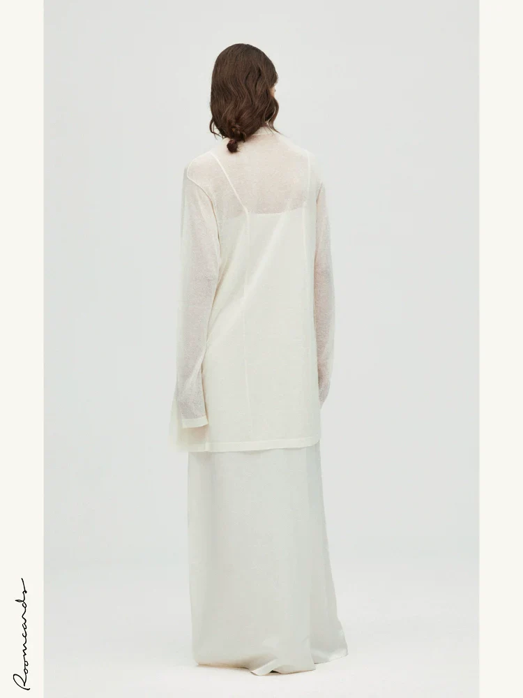 Linen Blend Knit Cardigan - Image 3