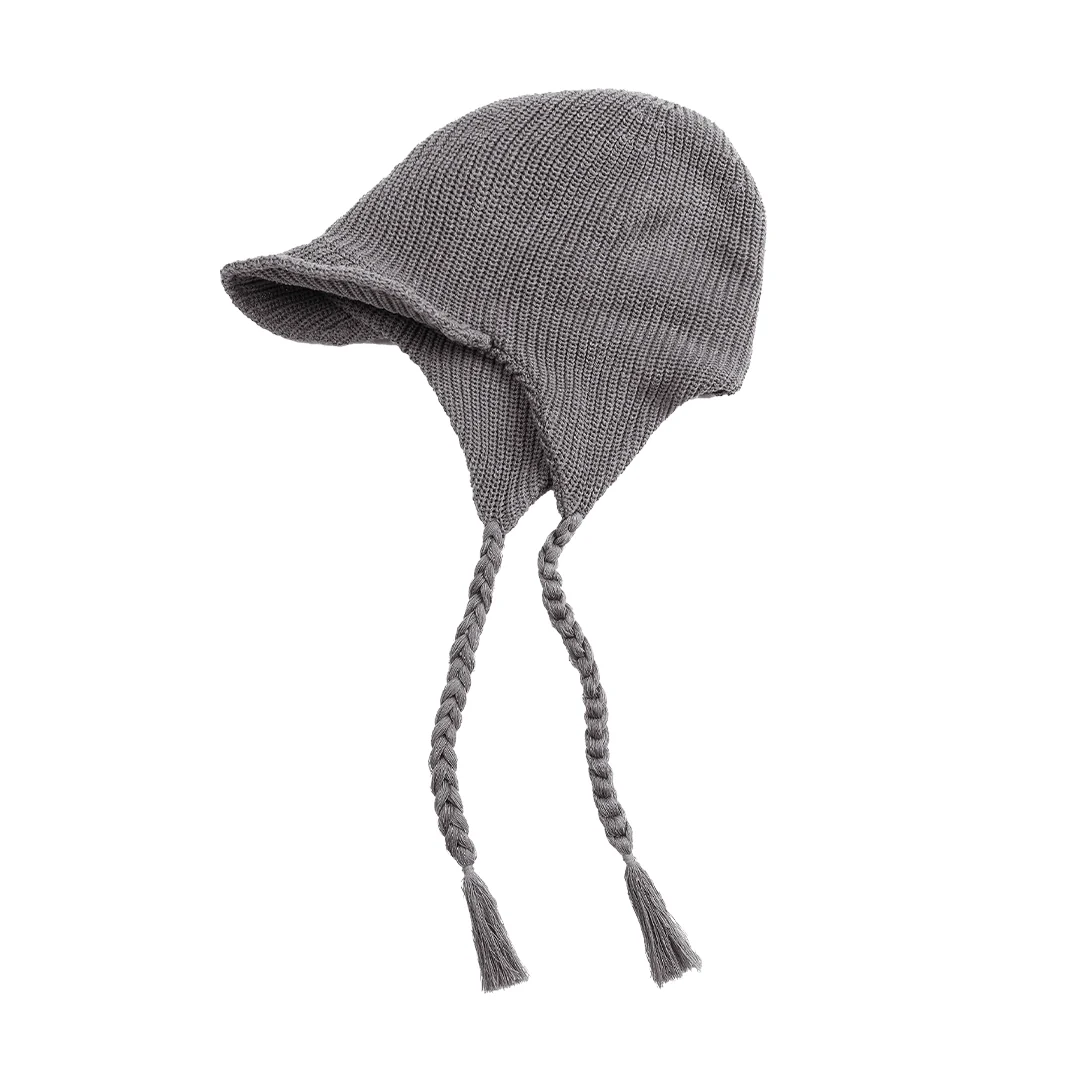 Linen-Blend Knit Earflap Cap - Image 6
