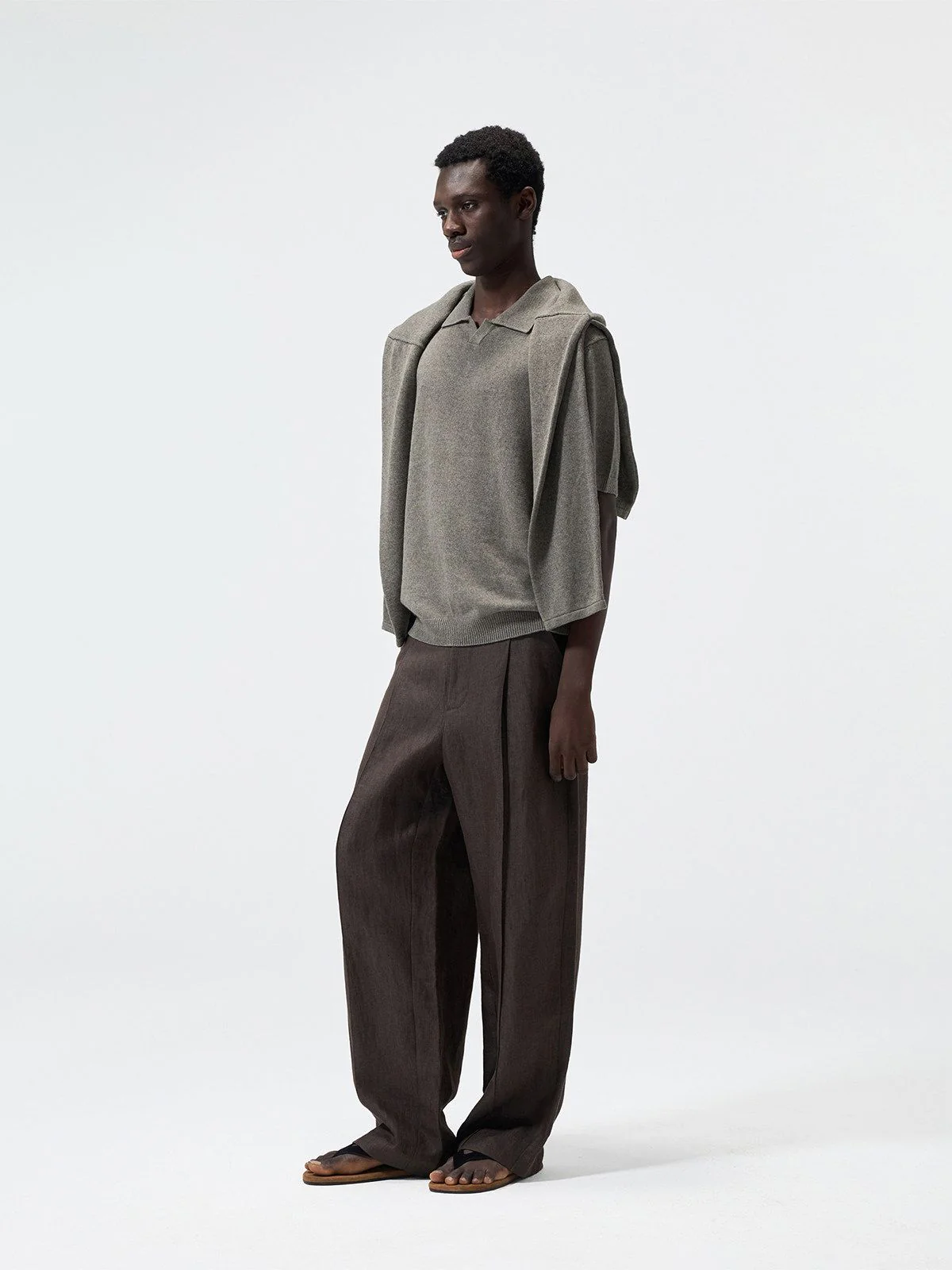 Linen-Blend Knit Polo - Image 2