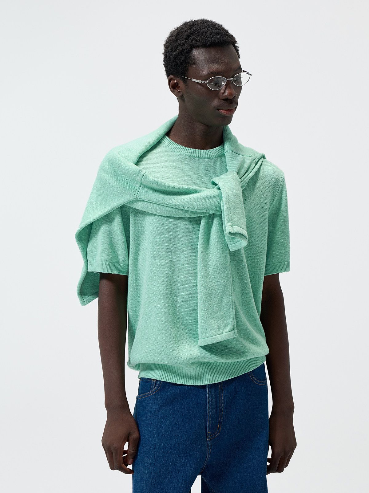 Linen-Blend Knit Tee - Image 2