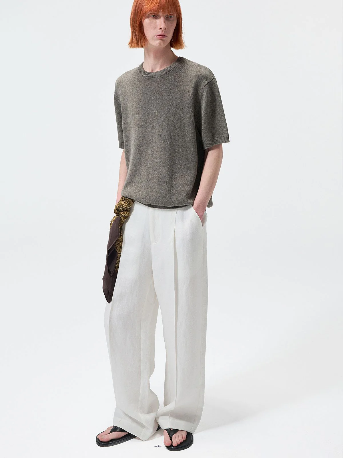Linen-Blend Knit Tee - Image 3