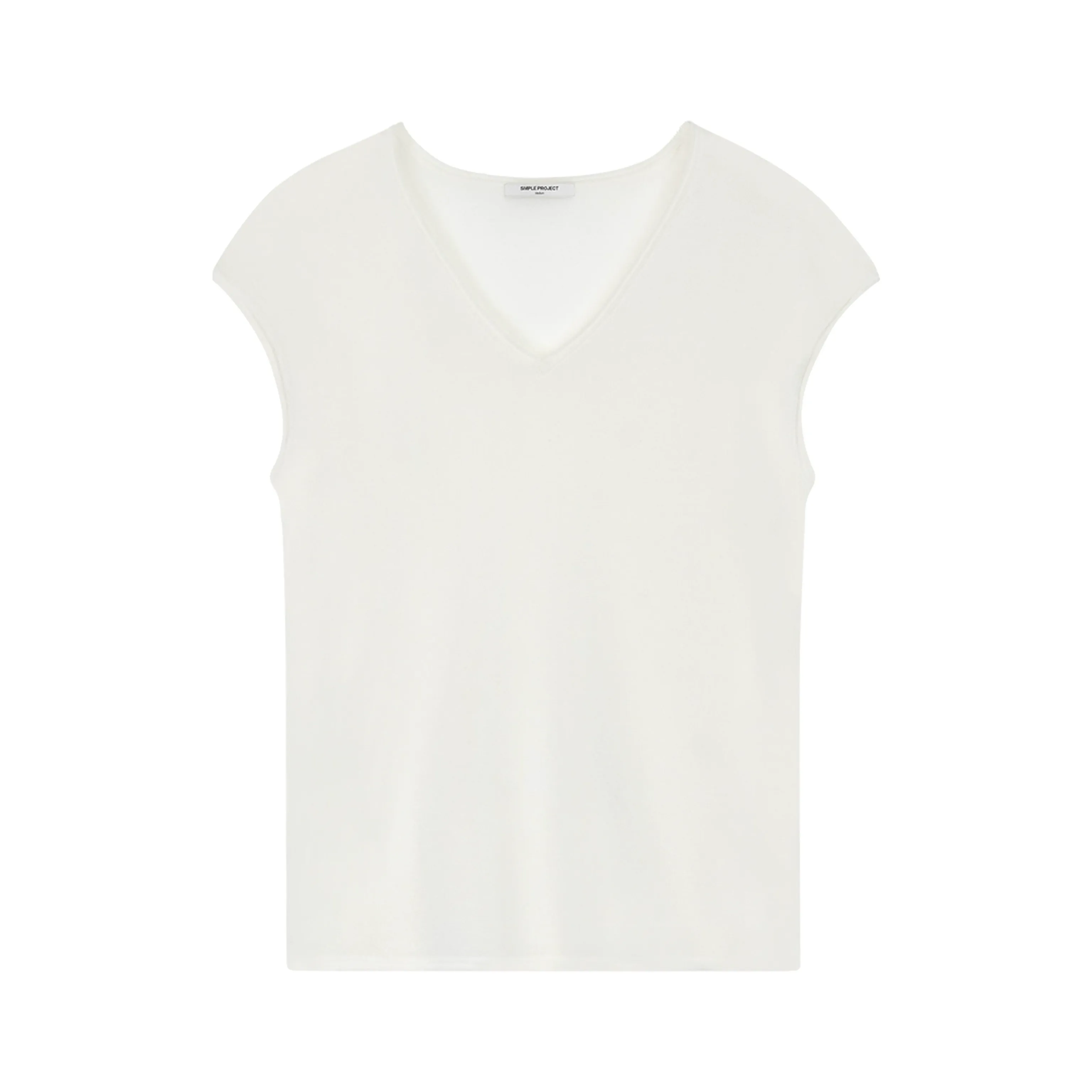 Linen-Blend V-Neck Tee - Image 6