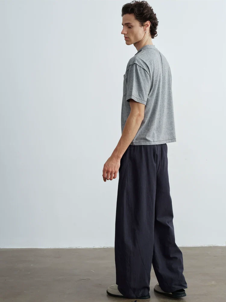 Linen-Blend Wide-Leg Trousers - Image 4