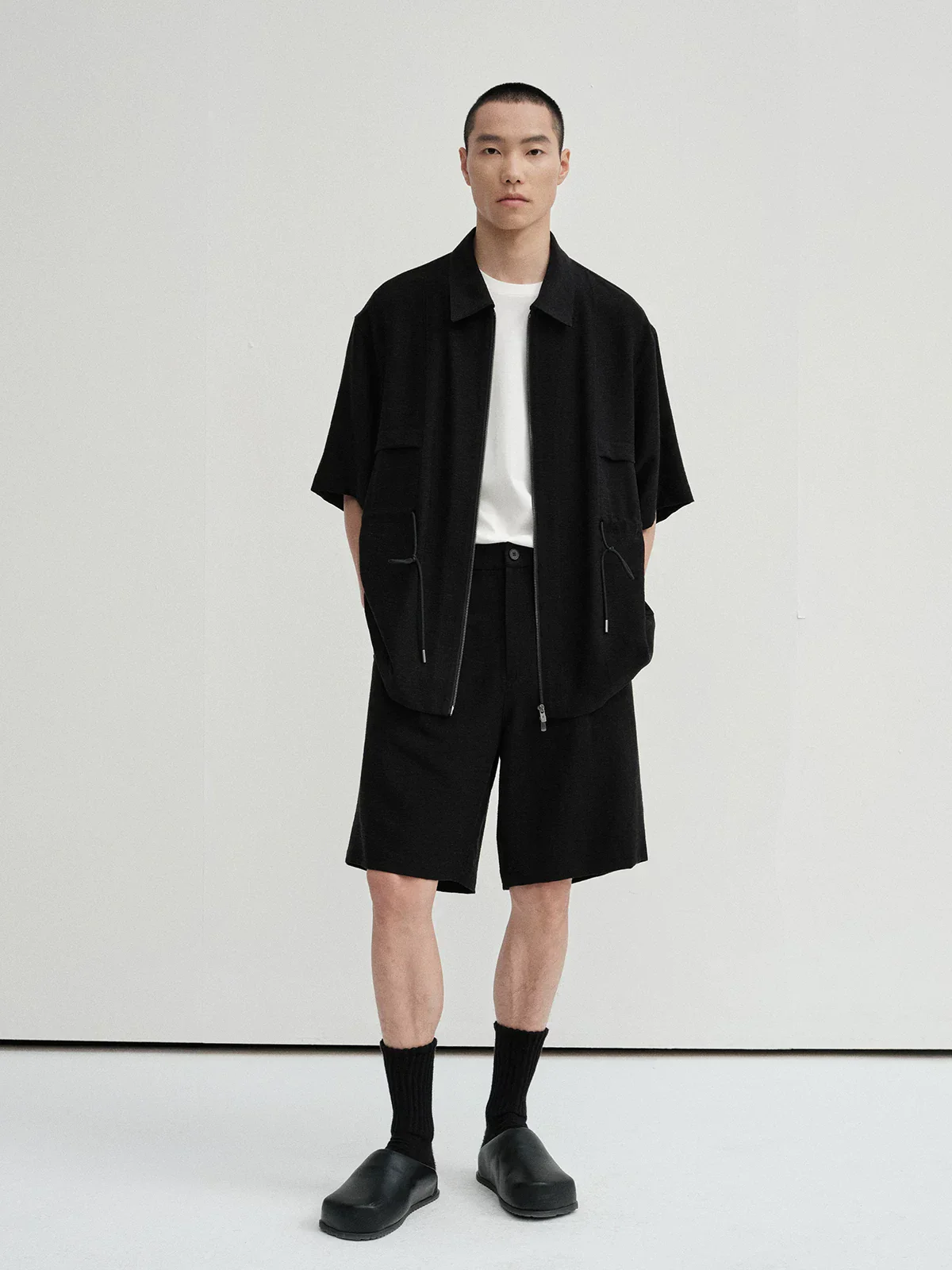 Linen-Blend Zip Overshirt - Image 4