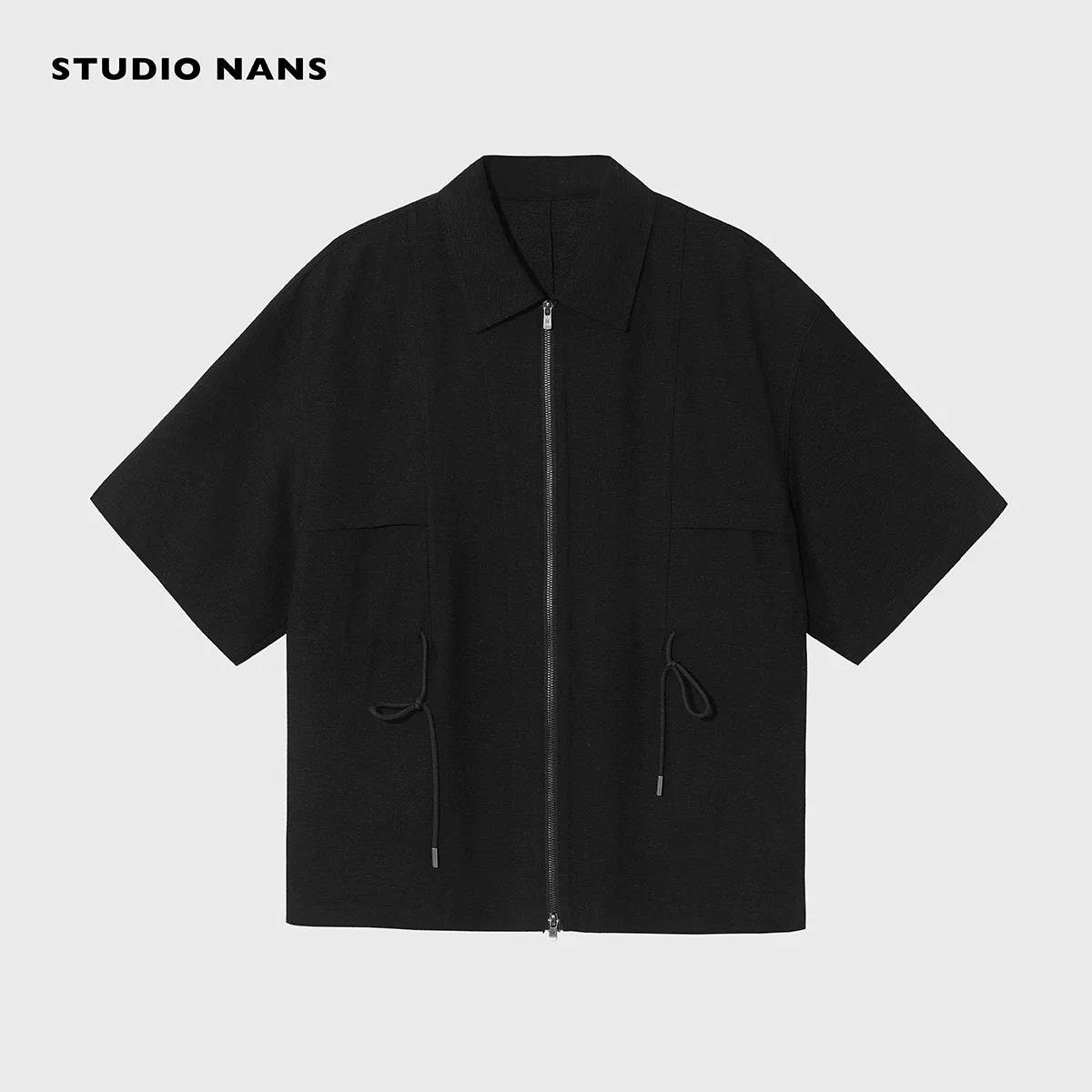 Linen-Blend Zip Overshirt - Image 7