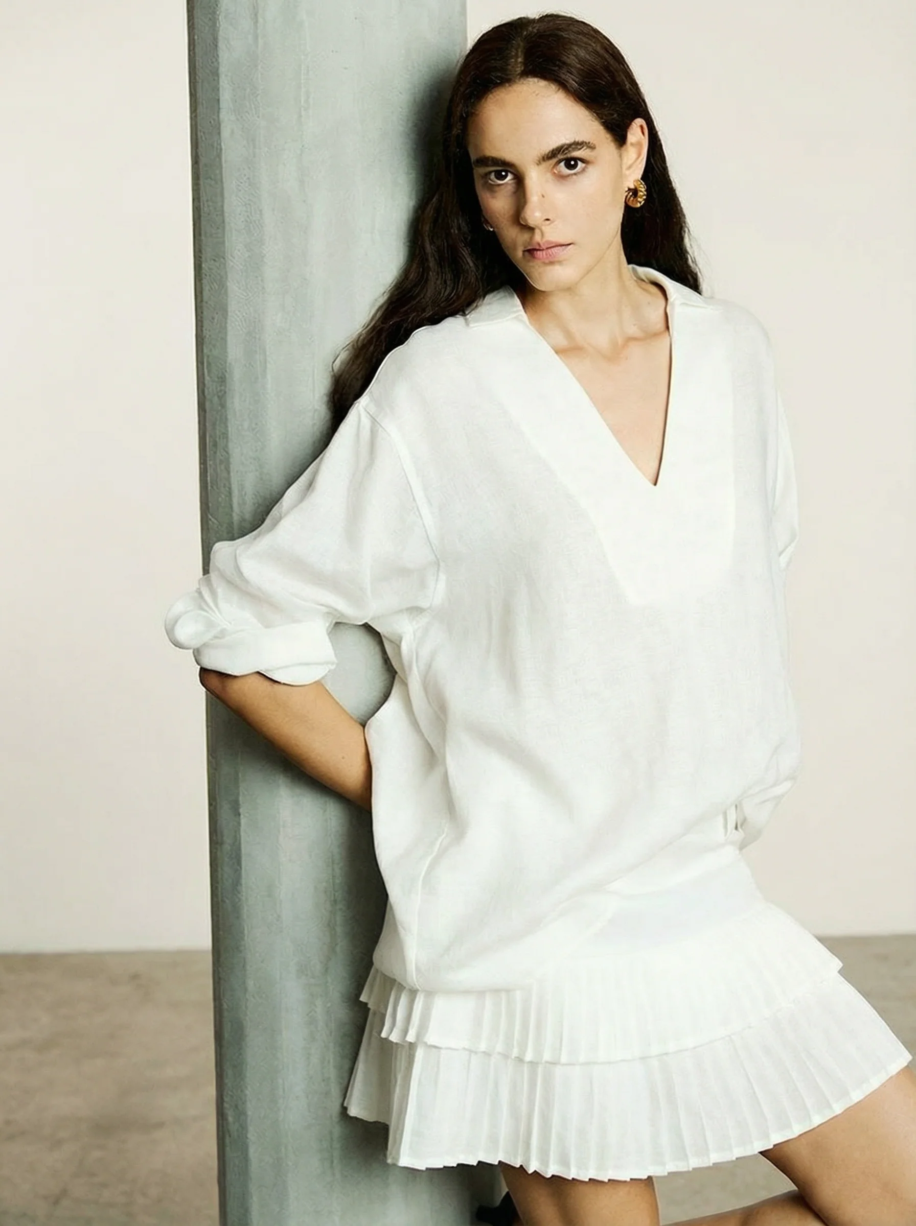 Linen Blouse Set
