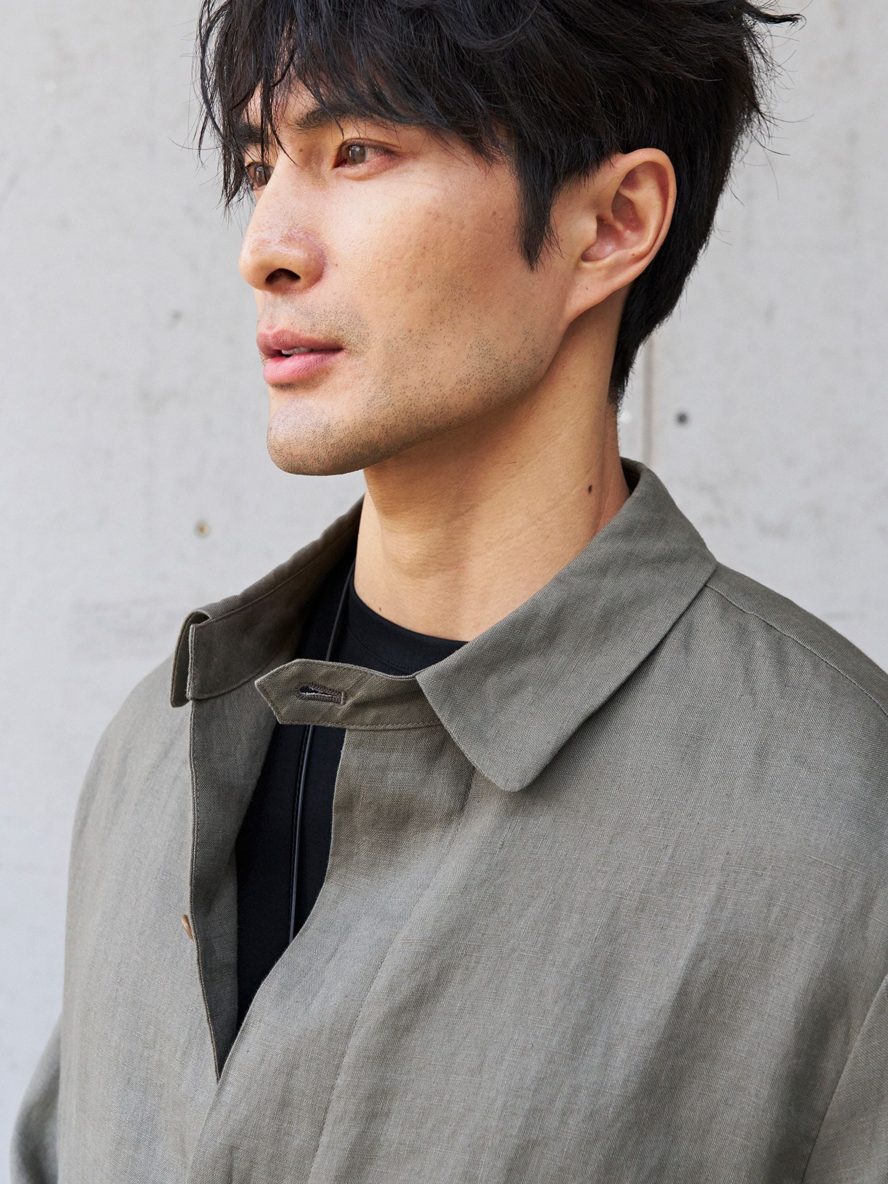 Linen Button Blouson - Image 4