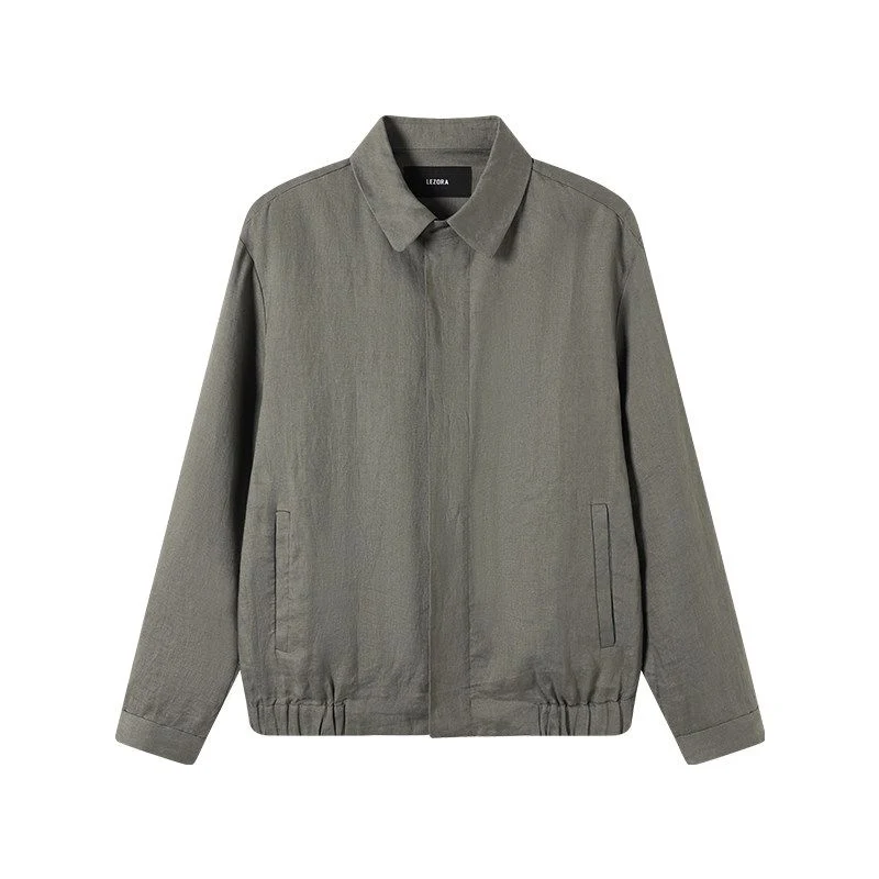 Linen Button Blouson - Image 5